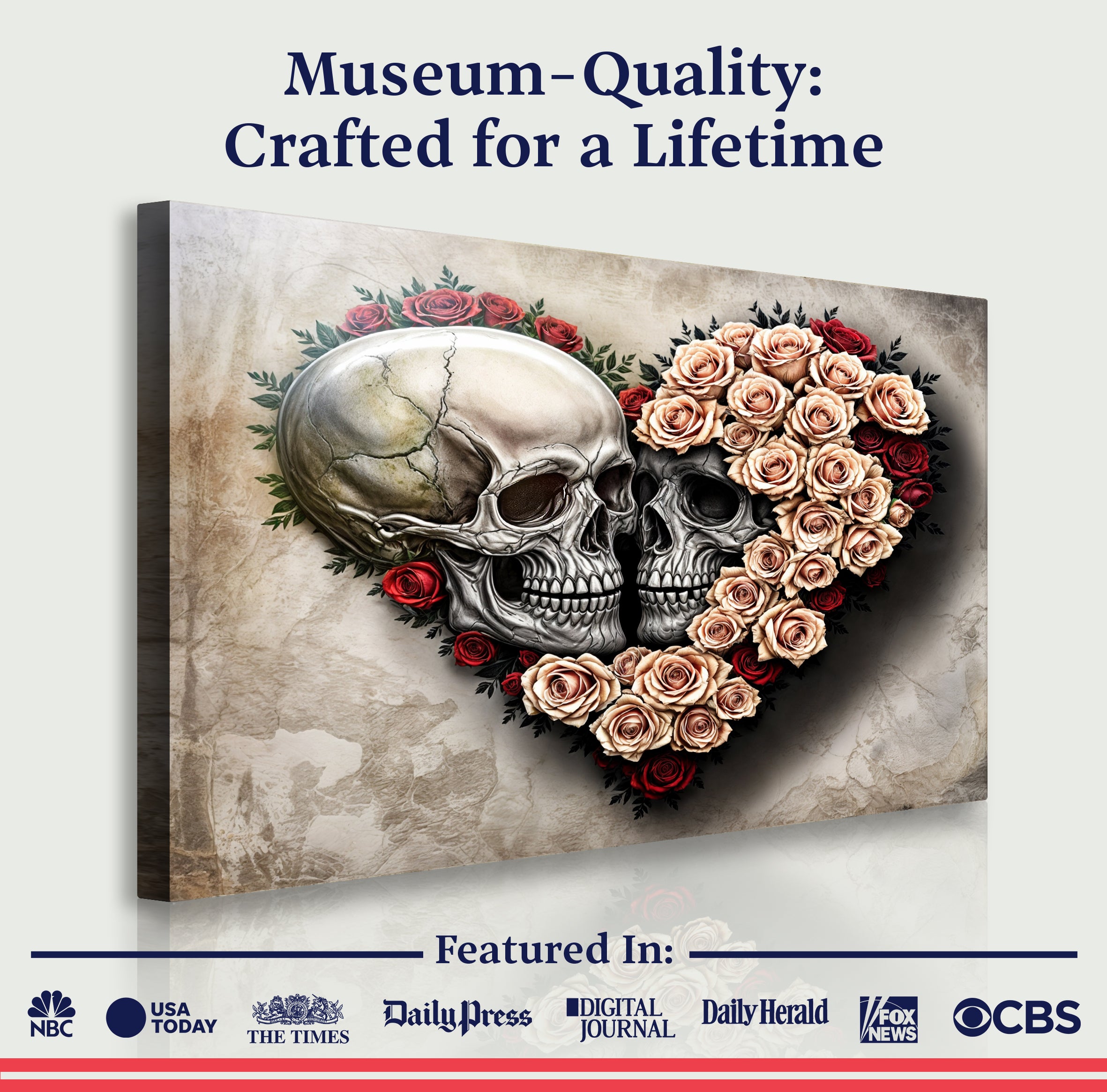 Skull and Flowers Wall Art IX on sale at MyriadMart
