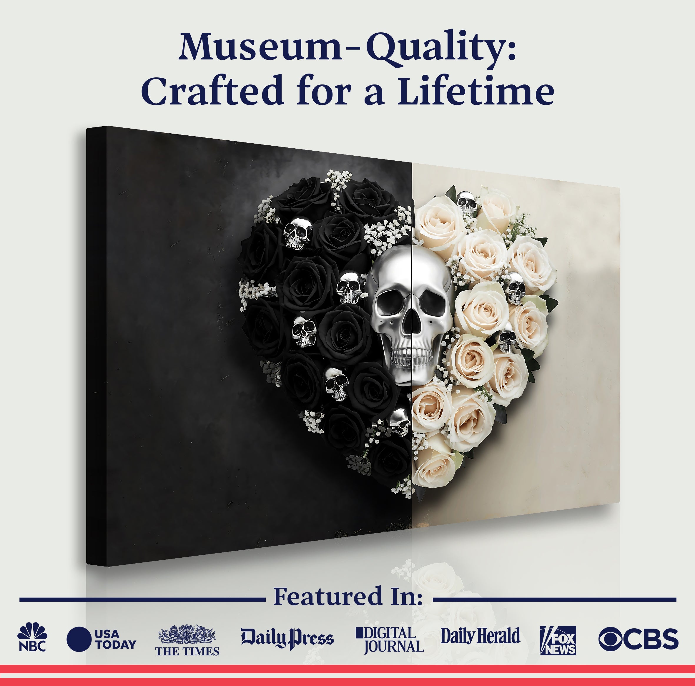 Skull and Flowers Wall Art XII on sale at MyriadMart