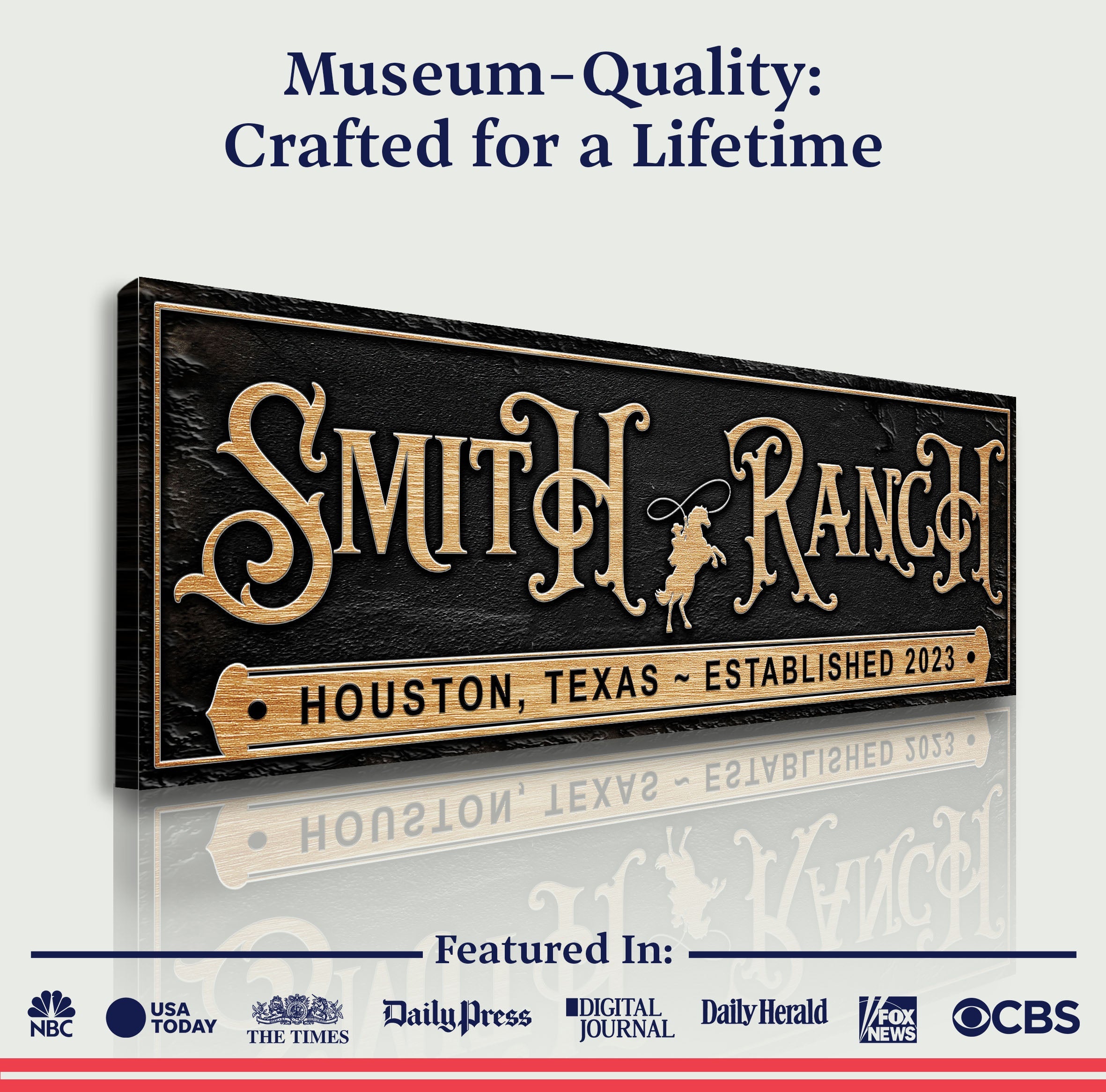 Personalized Horse Ranch Sign on sale at MyriadMart