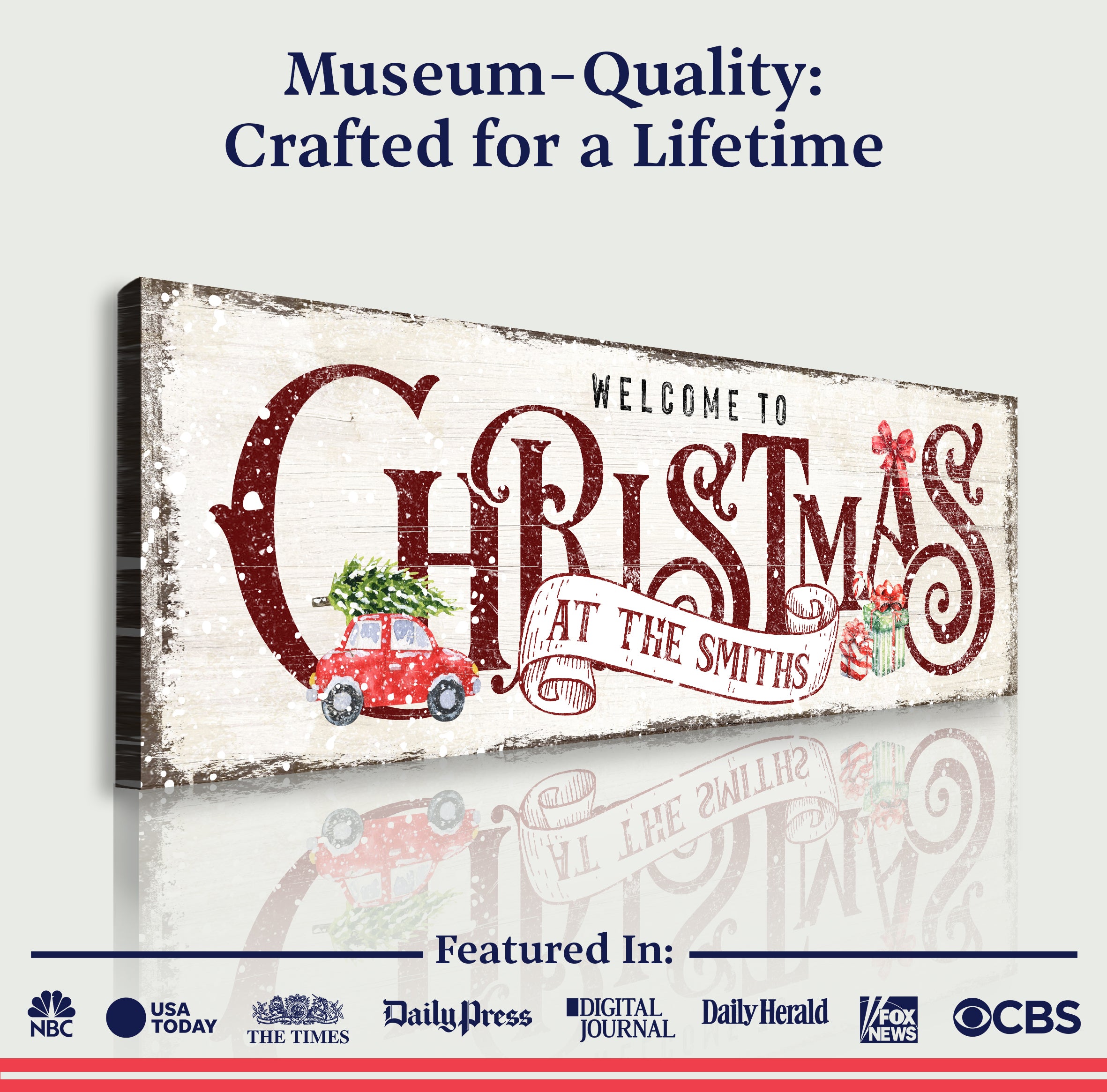 Family Welcome To Christmas Sign II on sale at MyriadMart