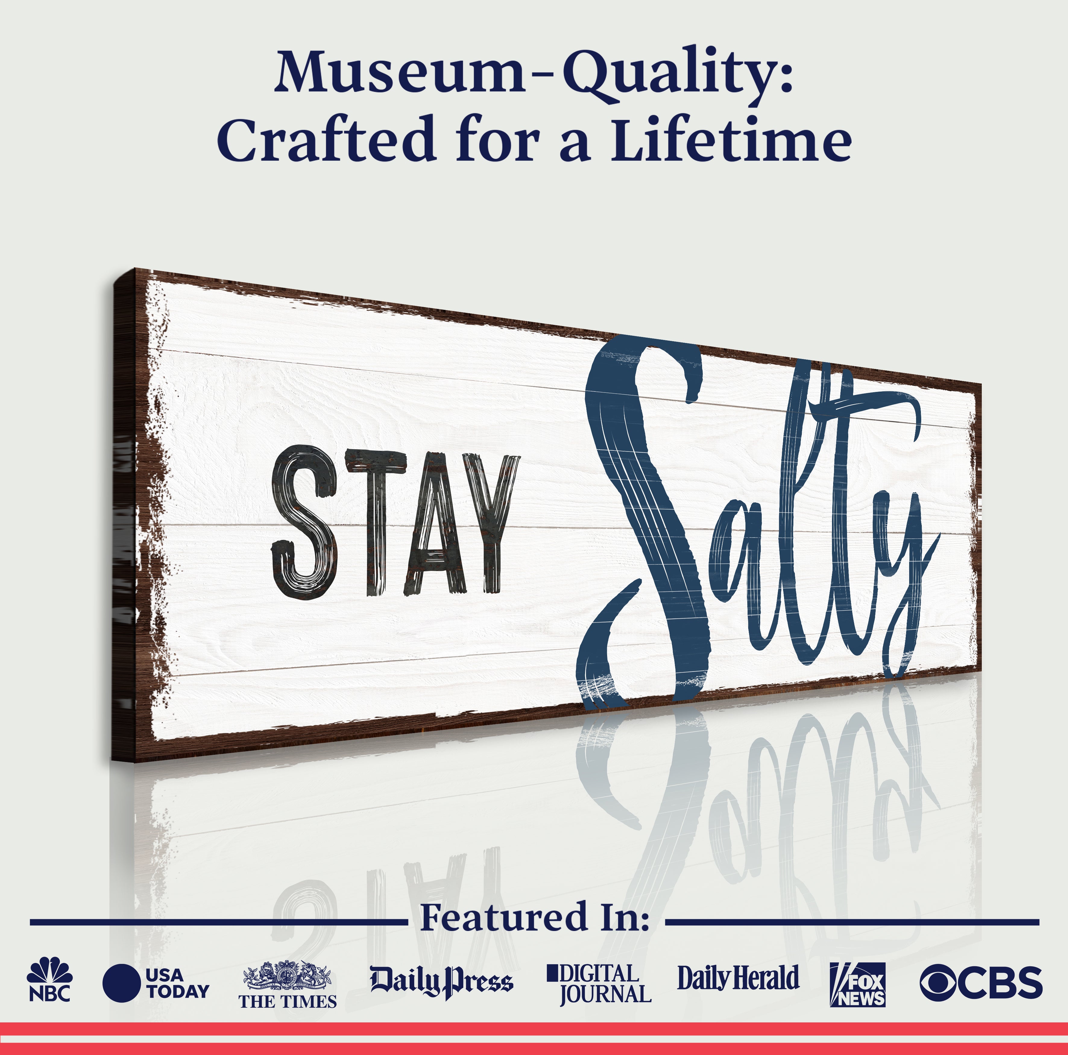 Stay Salty Coastal Sign III on sale at MyriadMart
