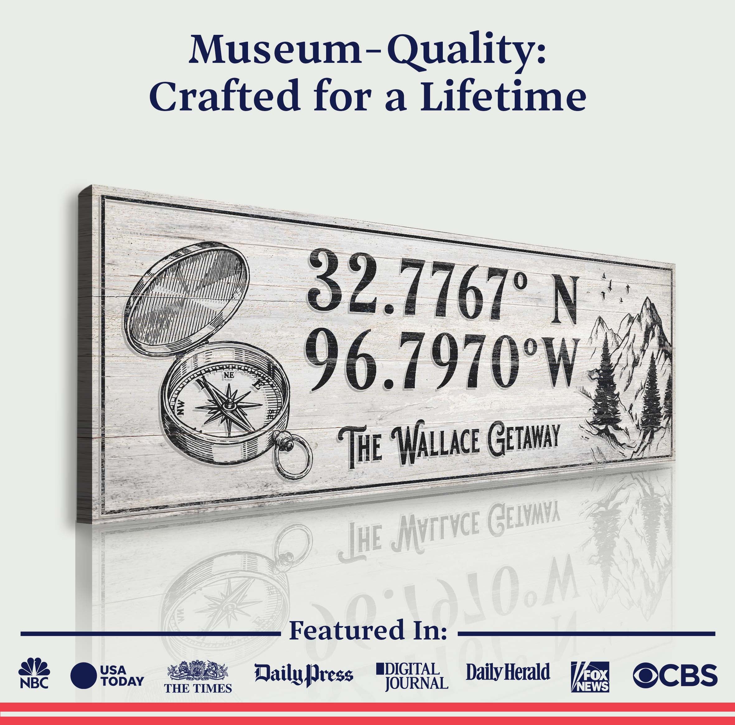 House Retreat Coordinates Sign II on sale at MyriadMart