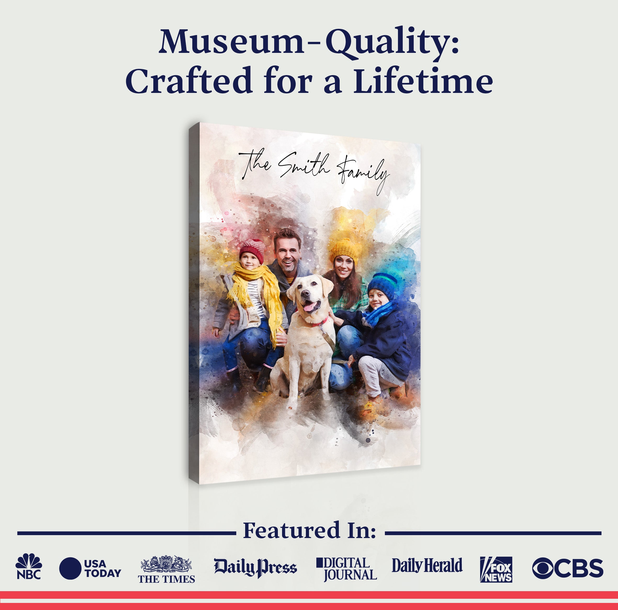 Custom Family Watercolor Portrait II on sale at MyriadMart