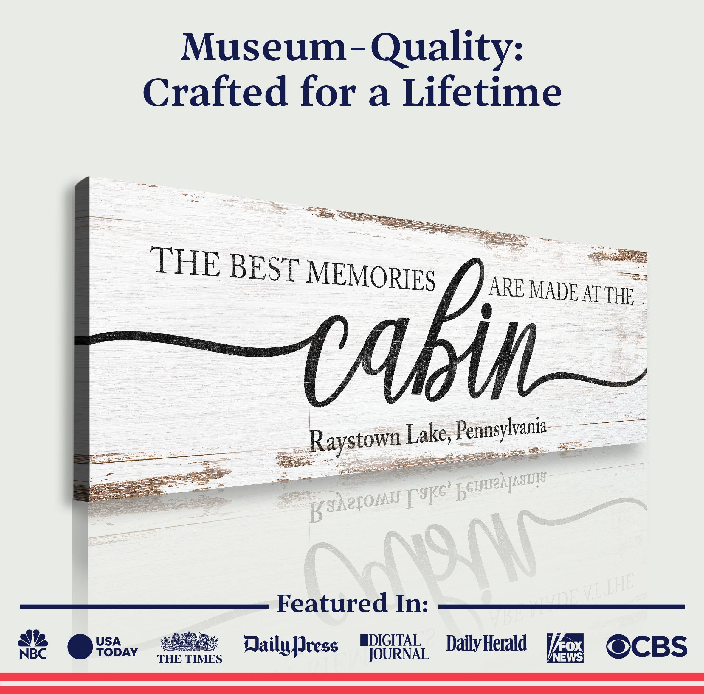 Best Memories Are Made At The Cabin Sign on sale at MyriadMart