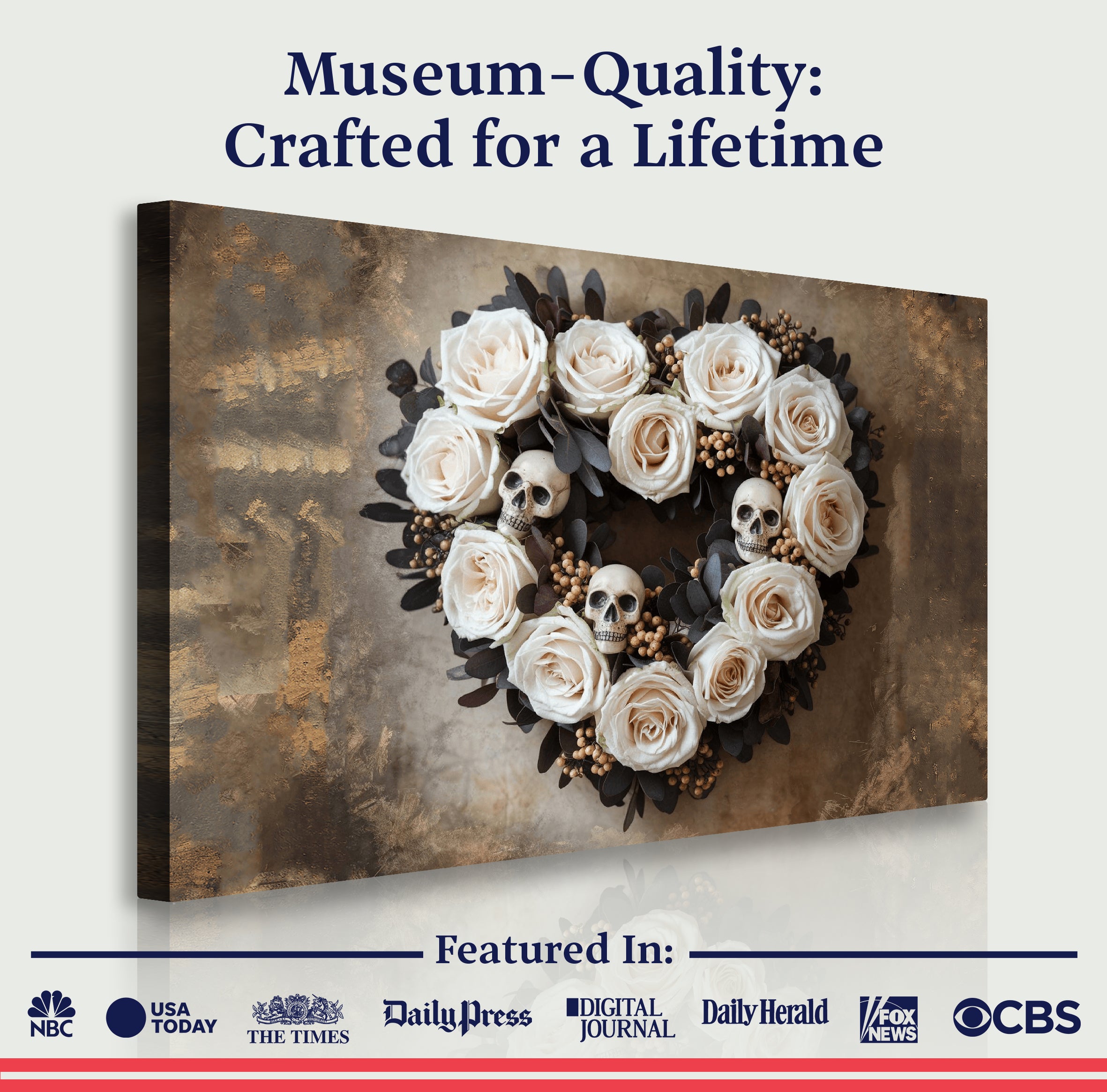 Skull and Flowers Wall Art IV on sale at MyriadMart