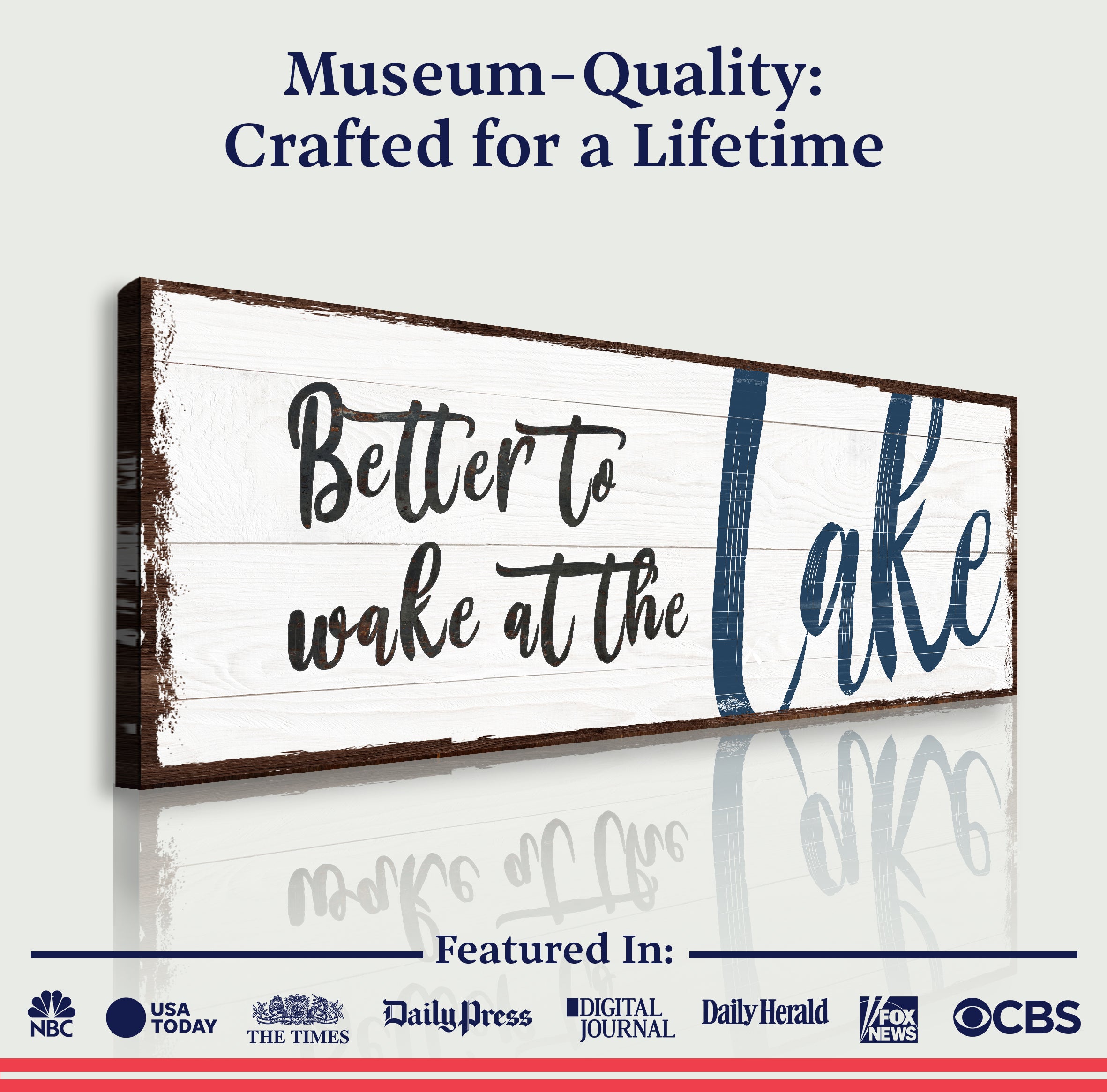 Better To Wake At The Lake Sign on sale at MyriadMart