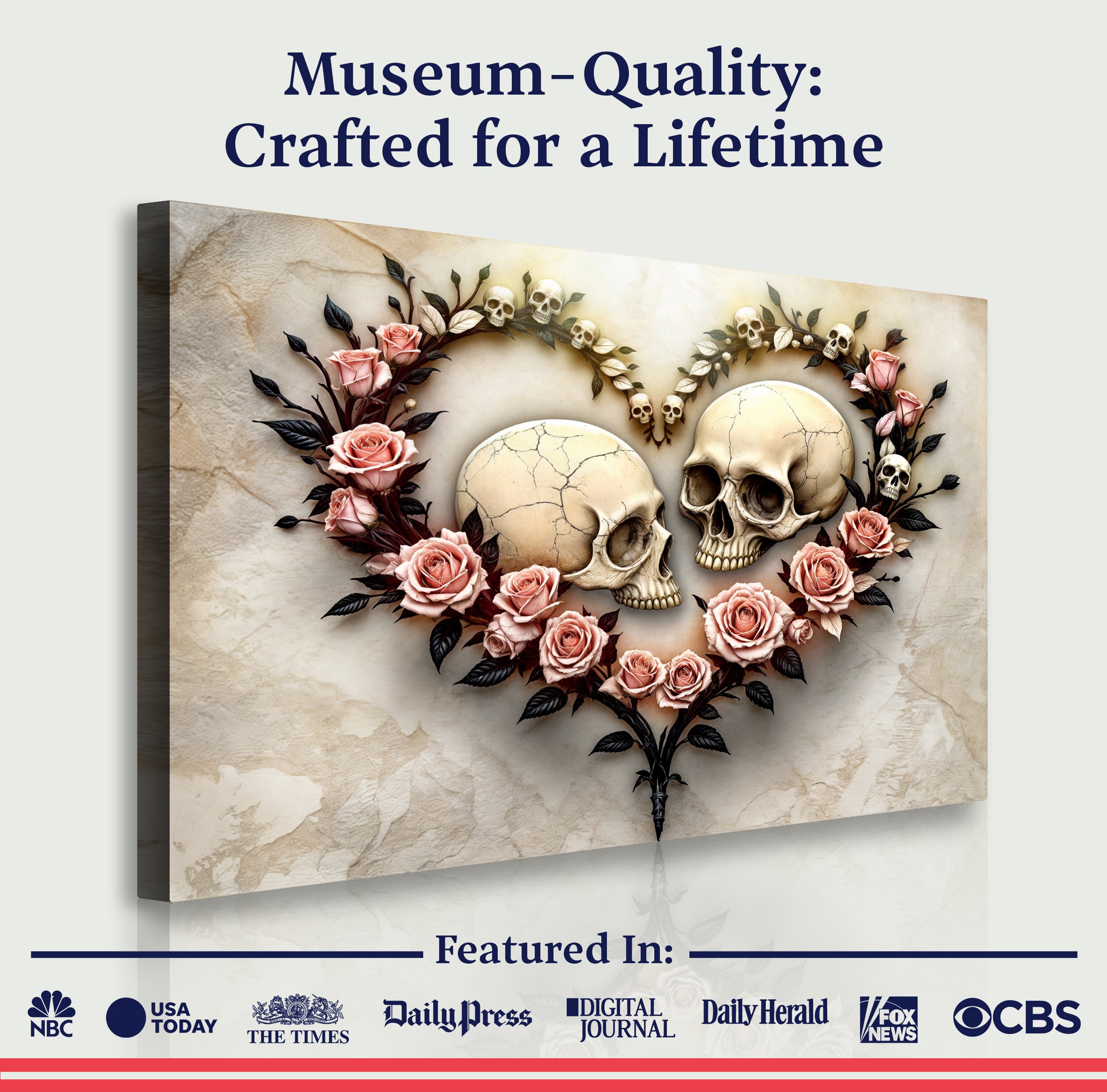 Skull and Flowers Wall Art VI on sale at MyriadMart