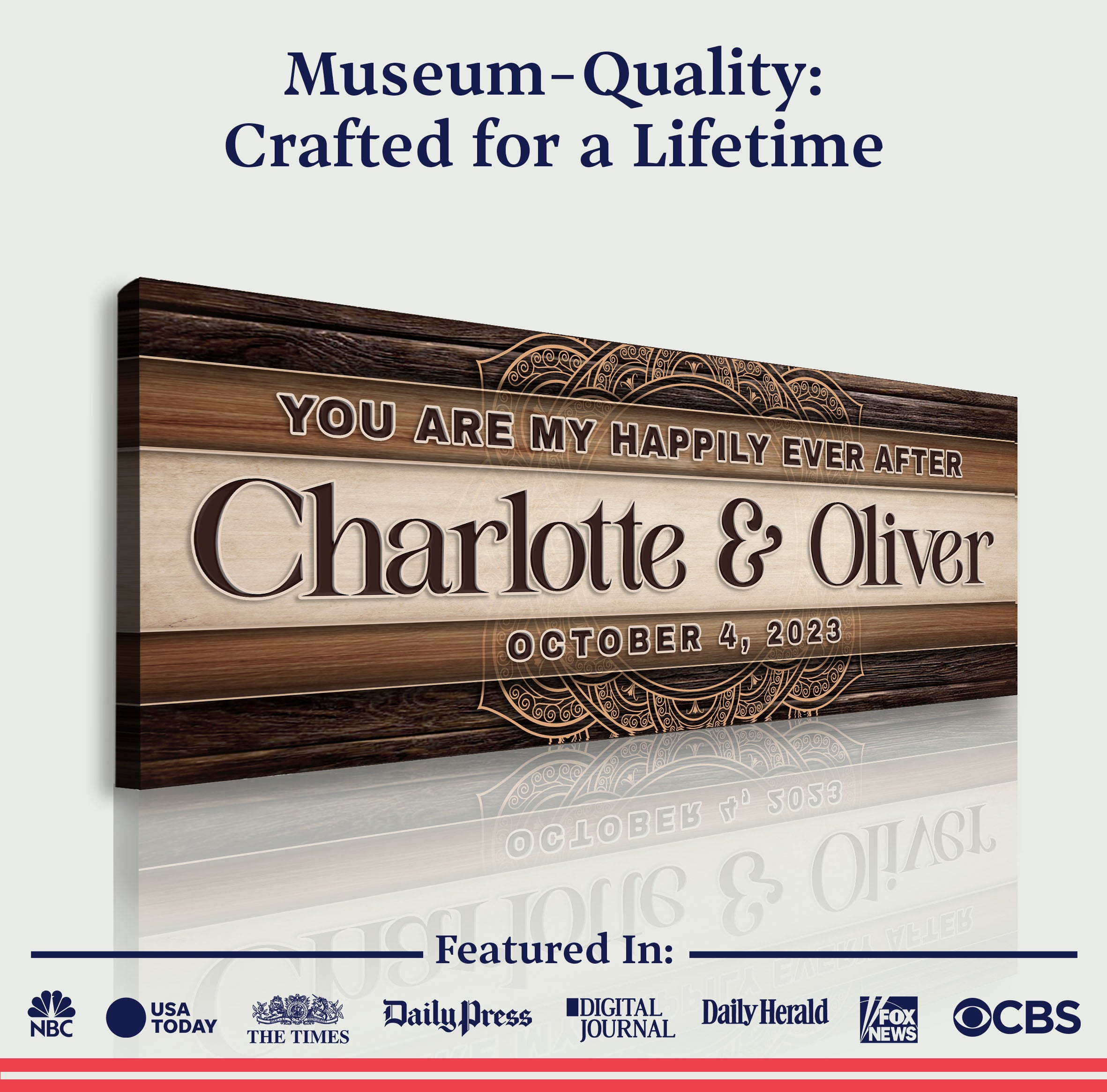 Personalized Happily Ever After Couple Sign IV on sale at MyriadMart