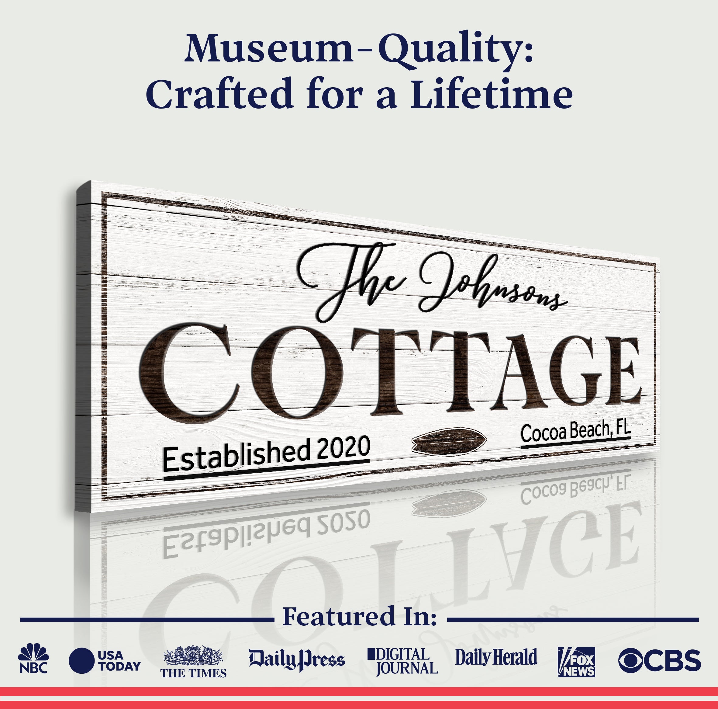 Cottage Beach House Sign on sale at MyriadMart