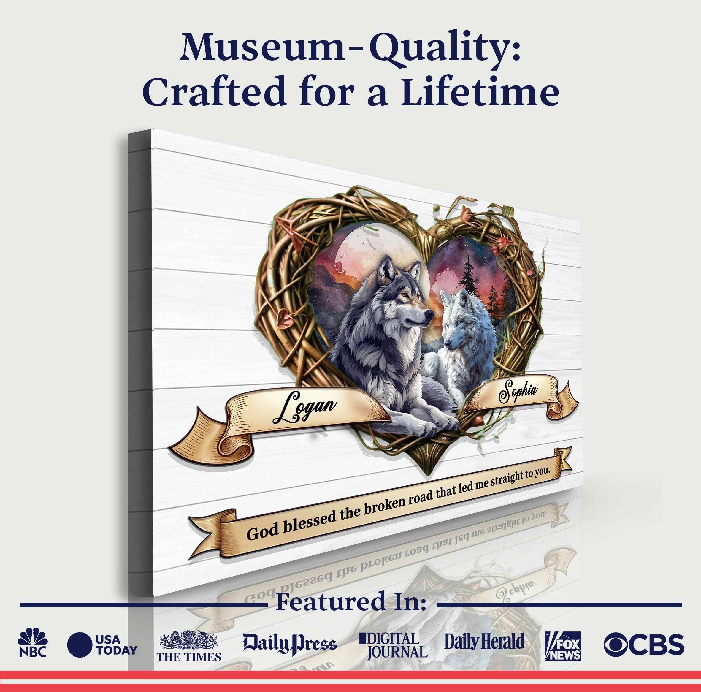 Couple Wolves Sign III on sale at MyriadMart