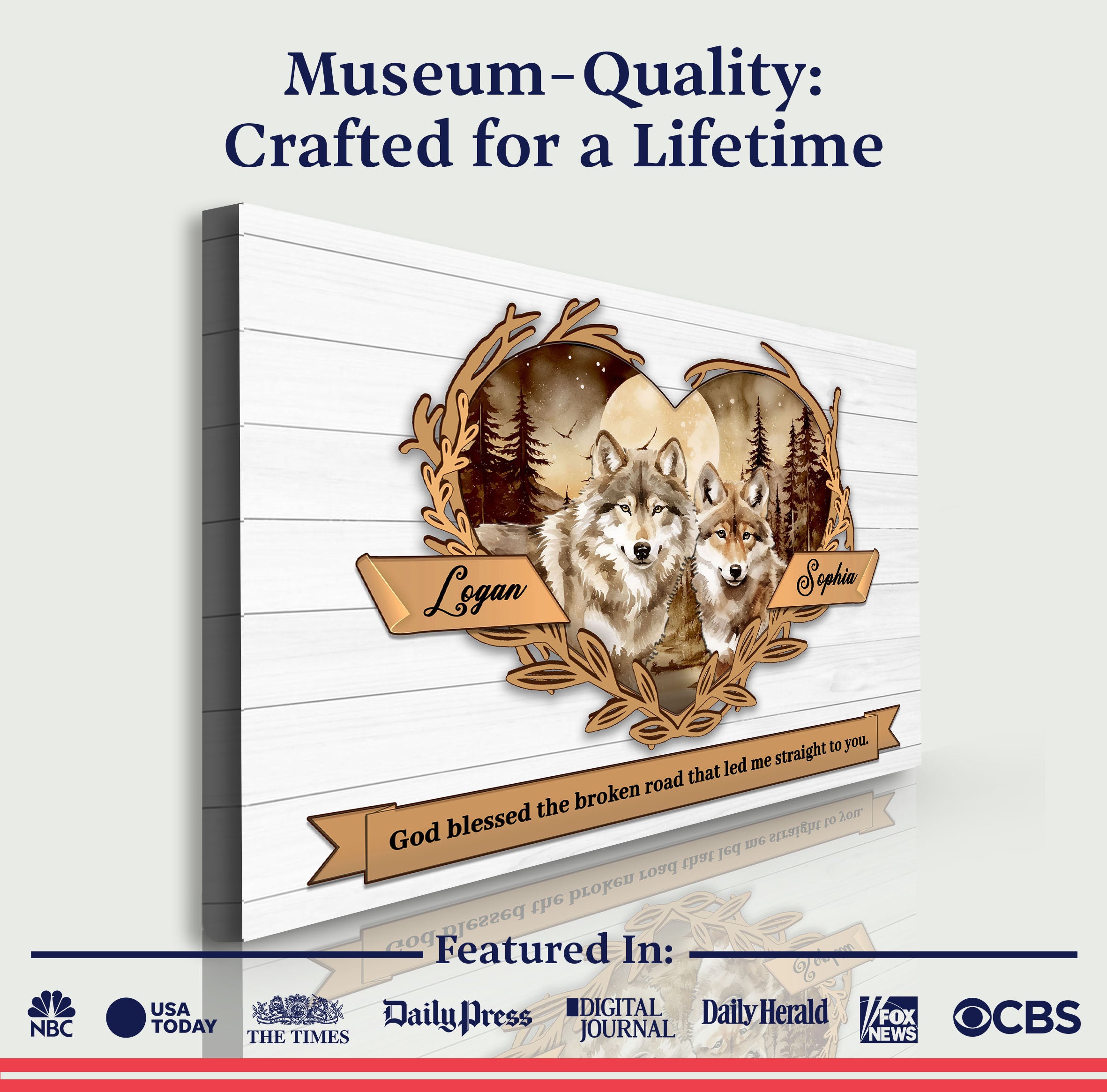 Couple Wolves Sign V on sale at MyriadMart