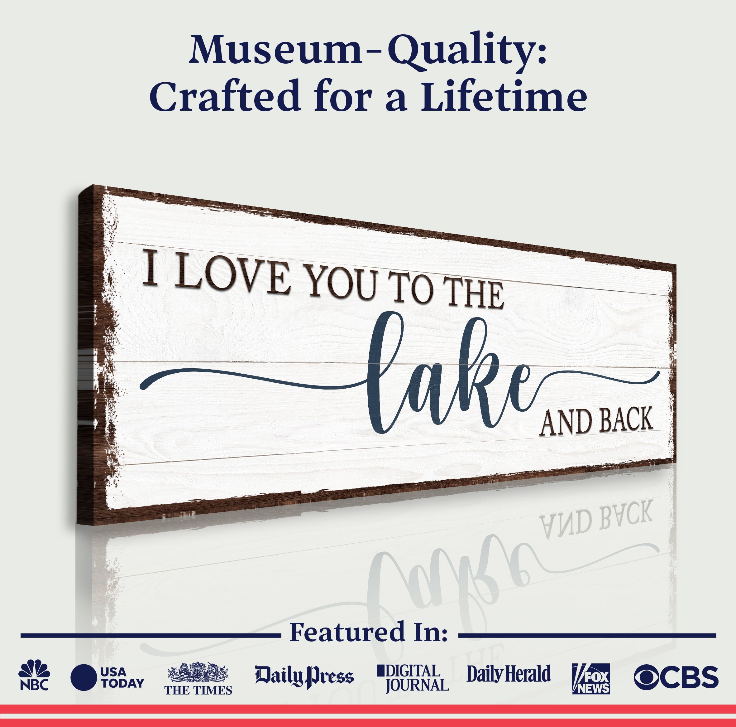 Love You To The Lake And Back Sign III on sale at MyriadMart
