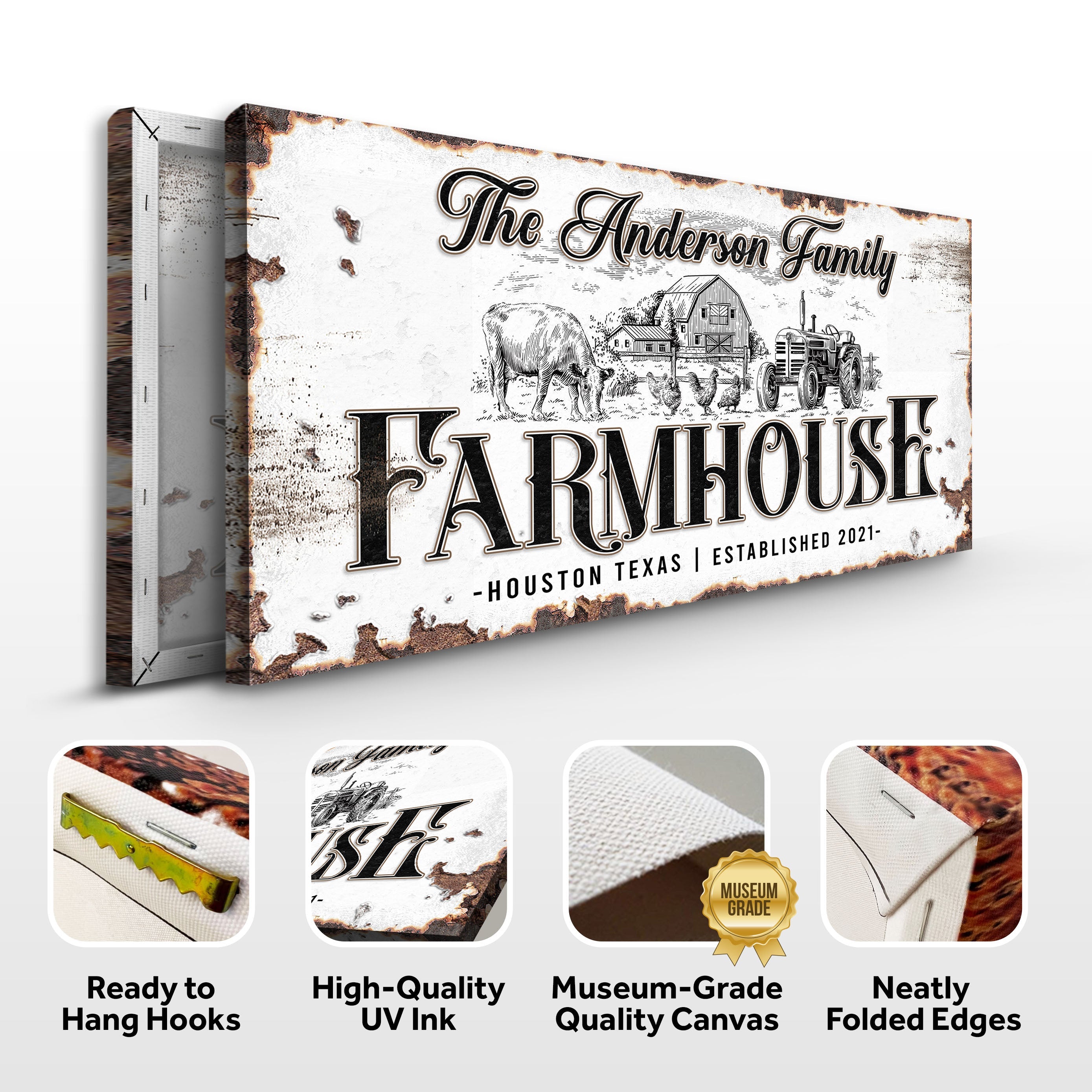 Personalized Farmhouse Sign III on sale at MyriadMart