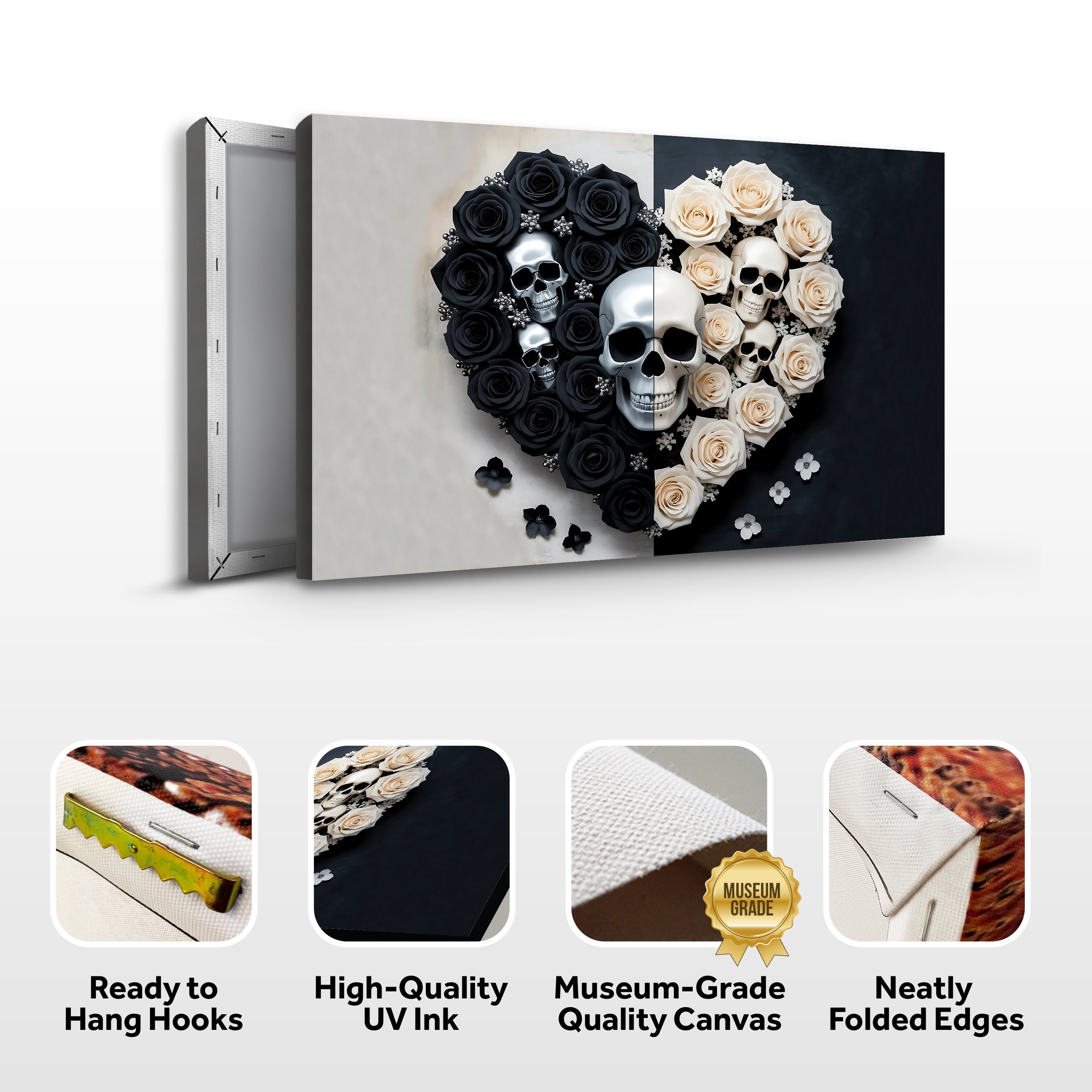 Skull and Flowers Wall Art XIII on sale at MyriadMart