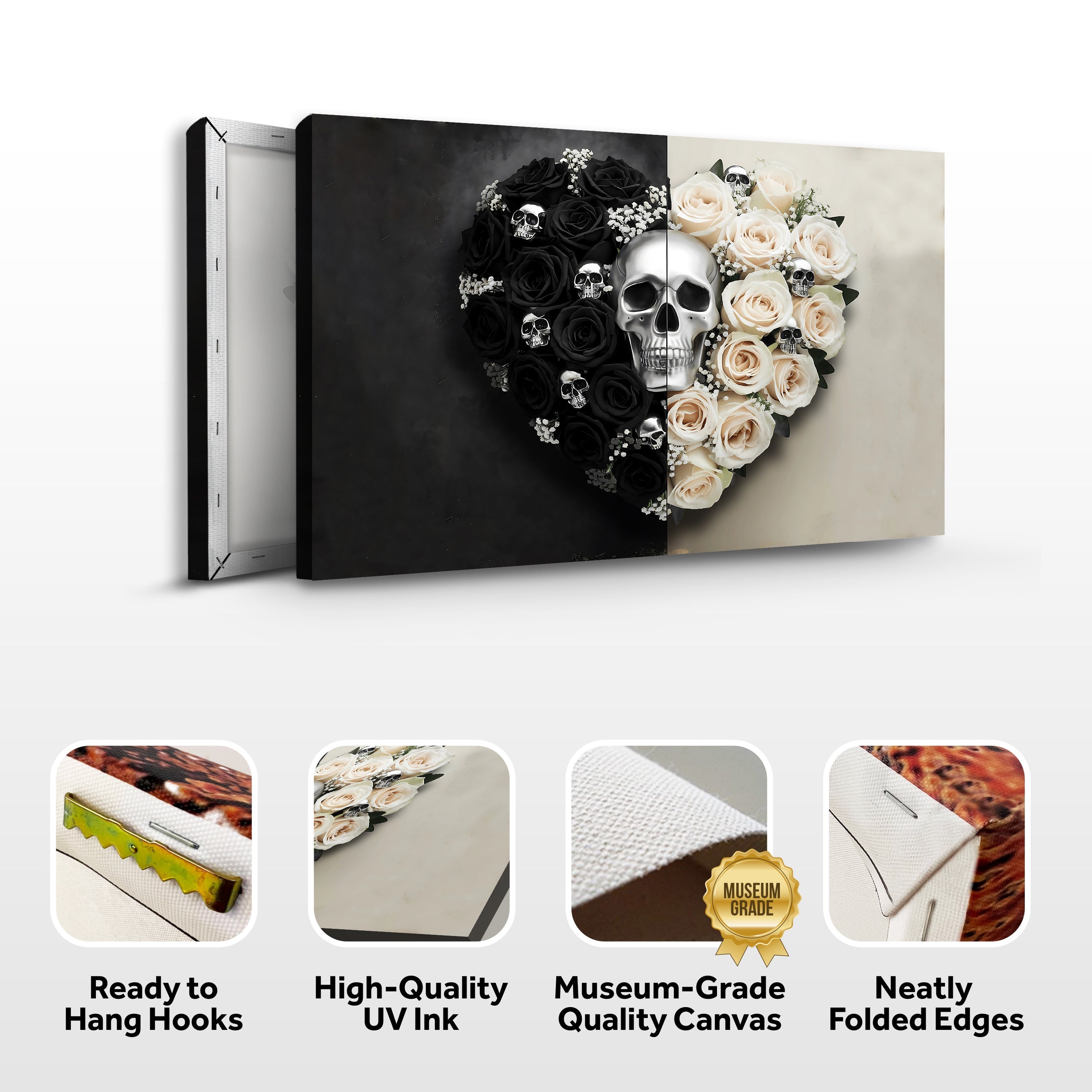 Skull and Flowers Wall Art XII on sale at MyriadMart