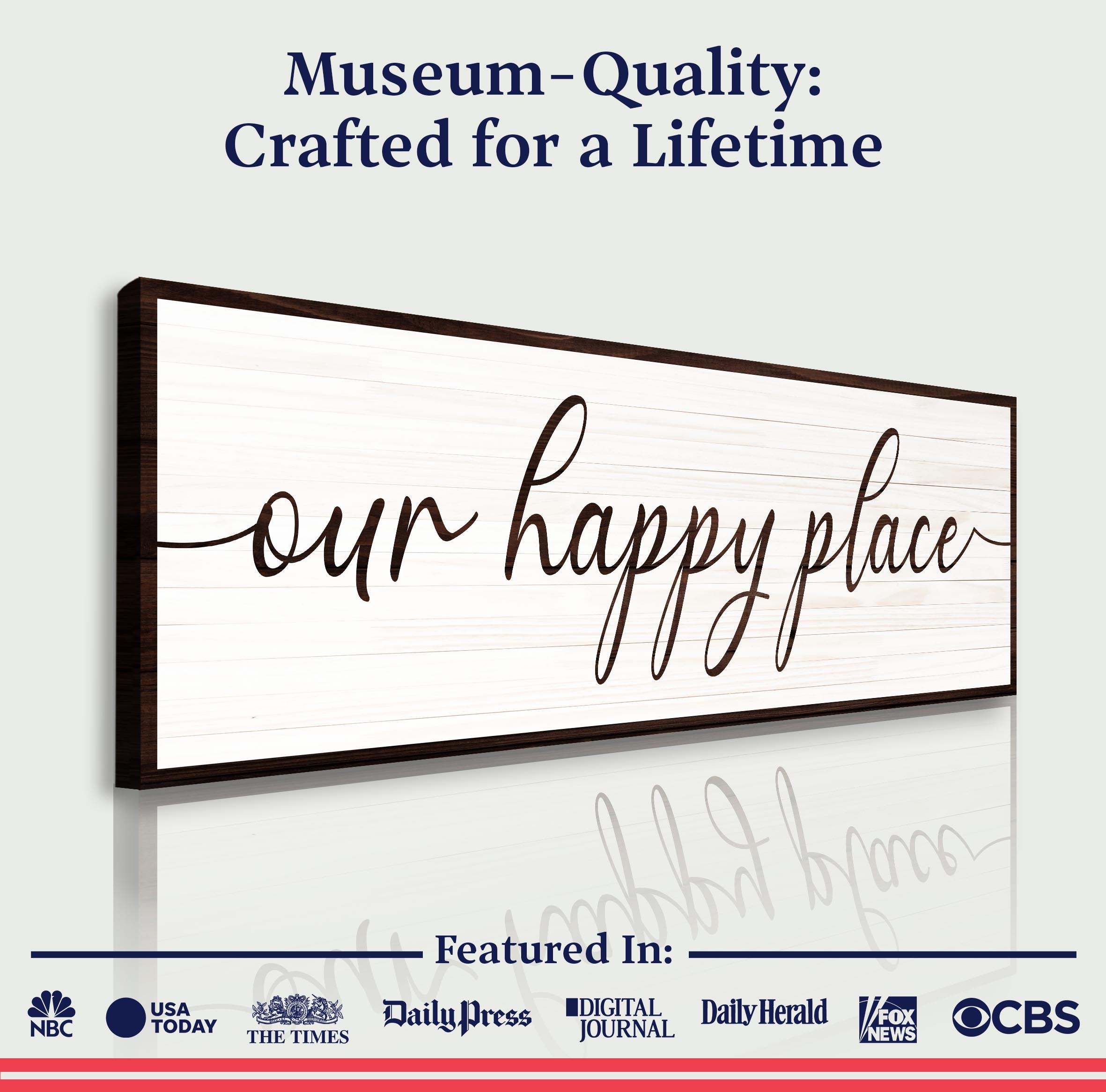 Our Happy Place Sign II on sale at MyriadMart