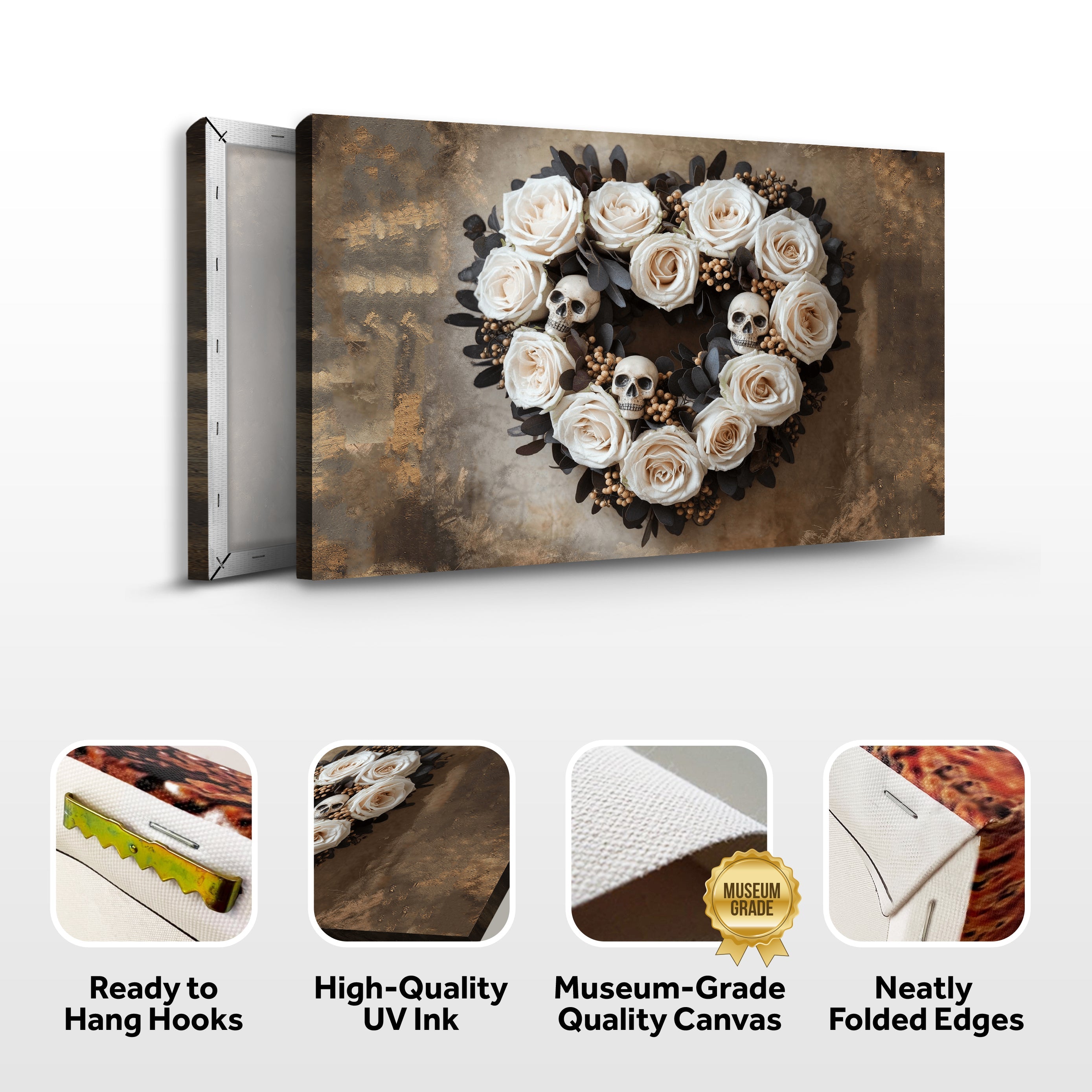 Skull and Flowers Wall Art IV on sale at MyriadMart