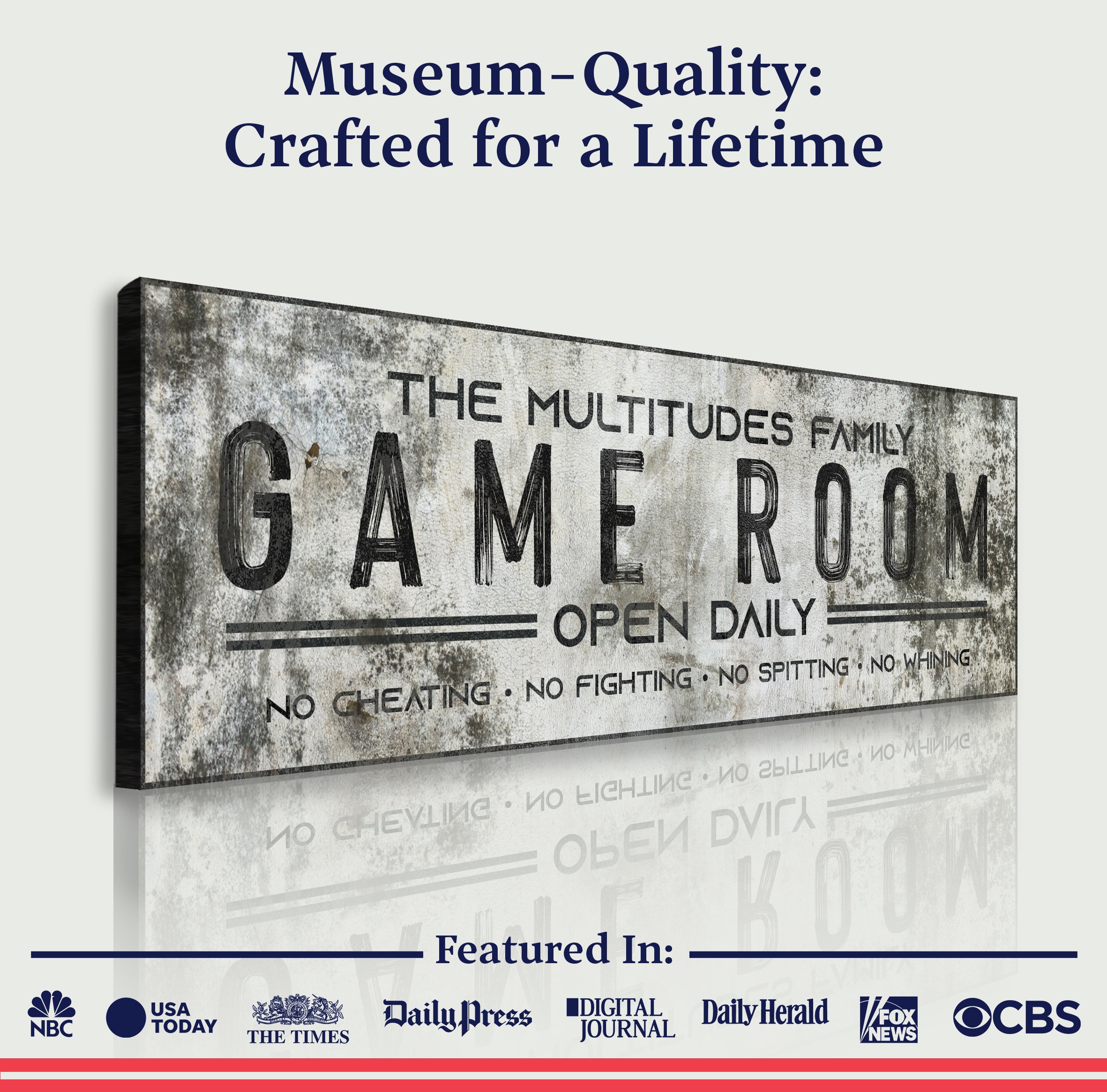 Family Game Room Sign II on sale at MyriadMart