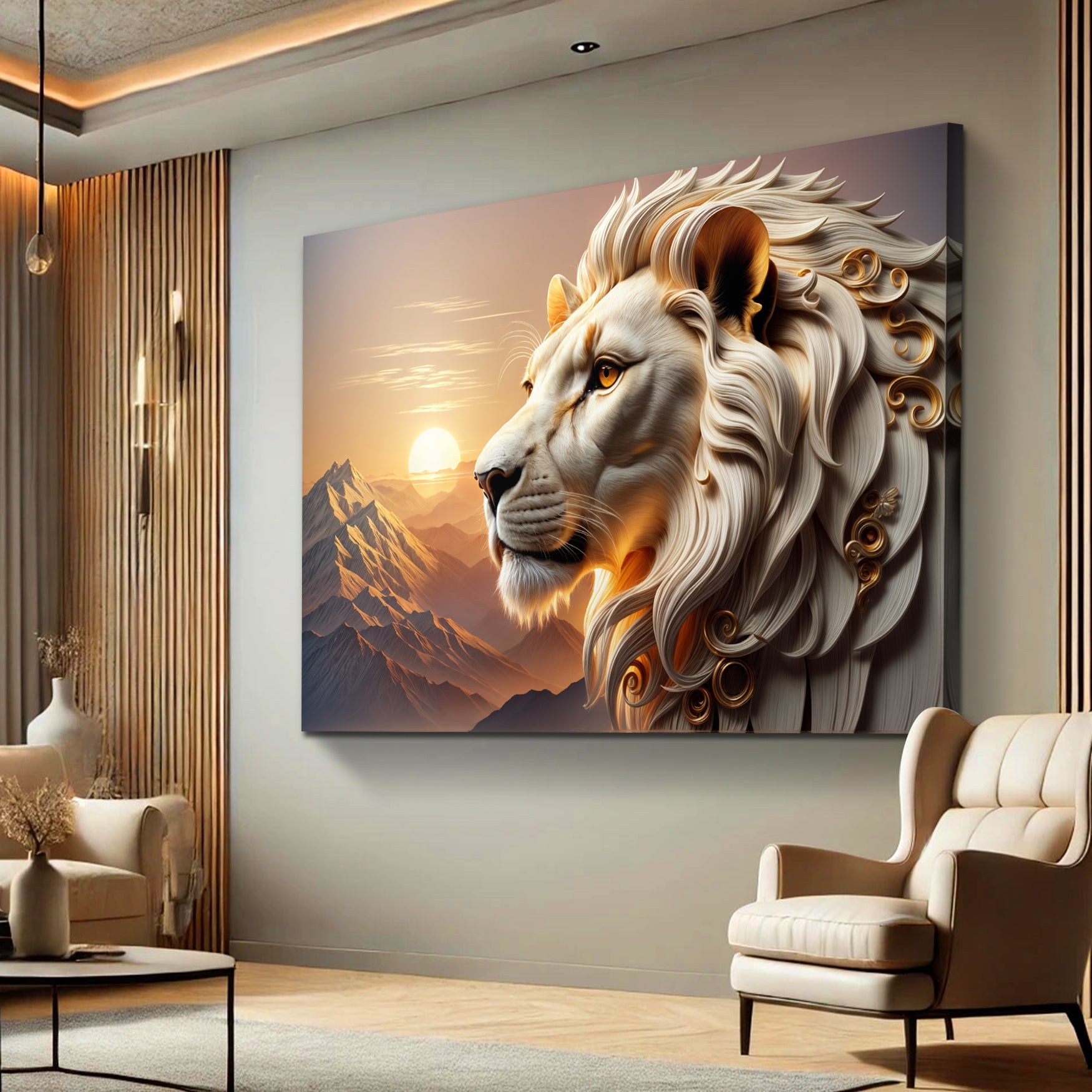 3D Majestic Lion Wall Art IV on sale at MyriadMart