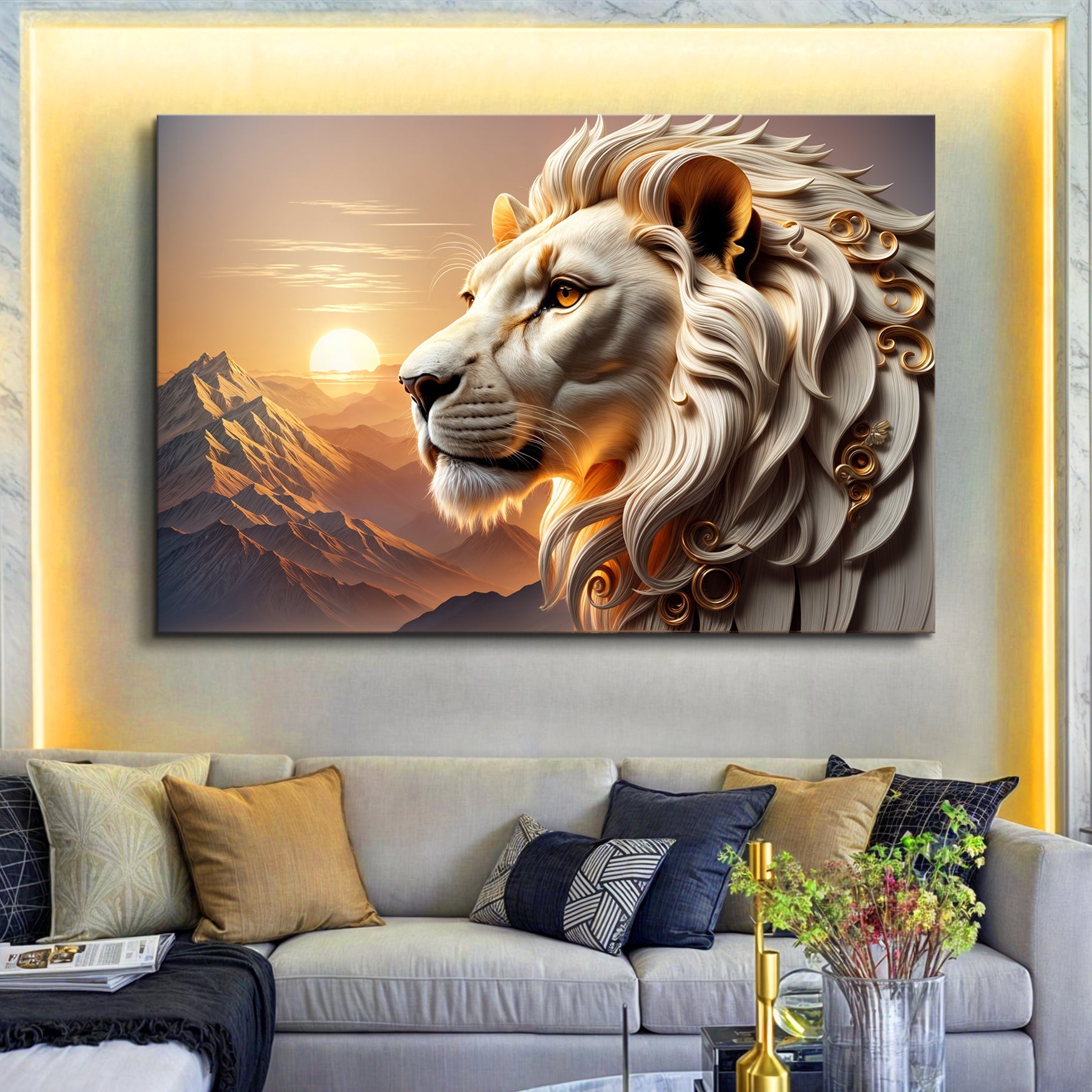 3D Majestic Lion Wall Art IV on sale at MyriadMart