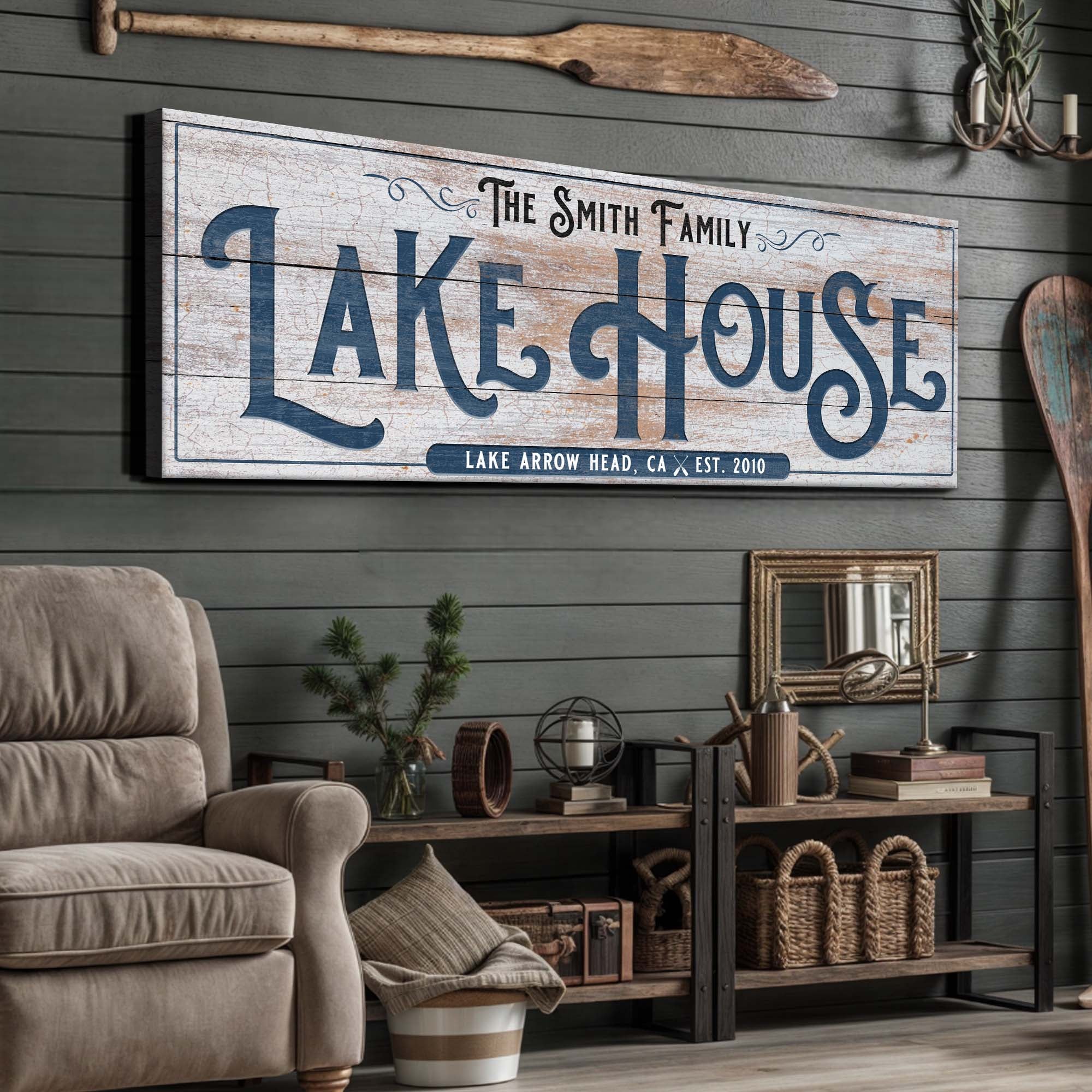 Personalized Lake House Sign III on sale at MyriadMart