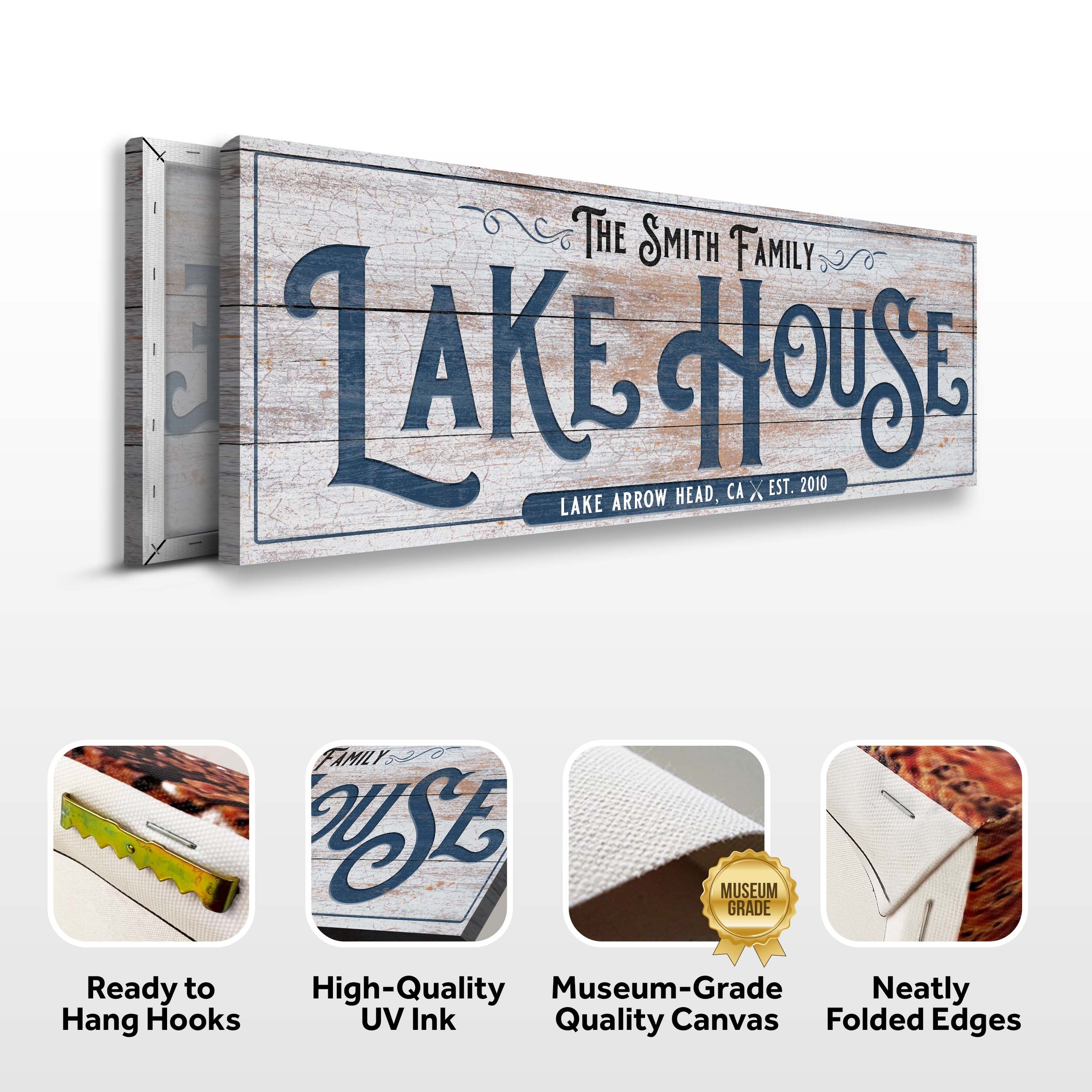 Personalized Lake House Sign III on sale at MyriadMart
