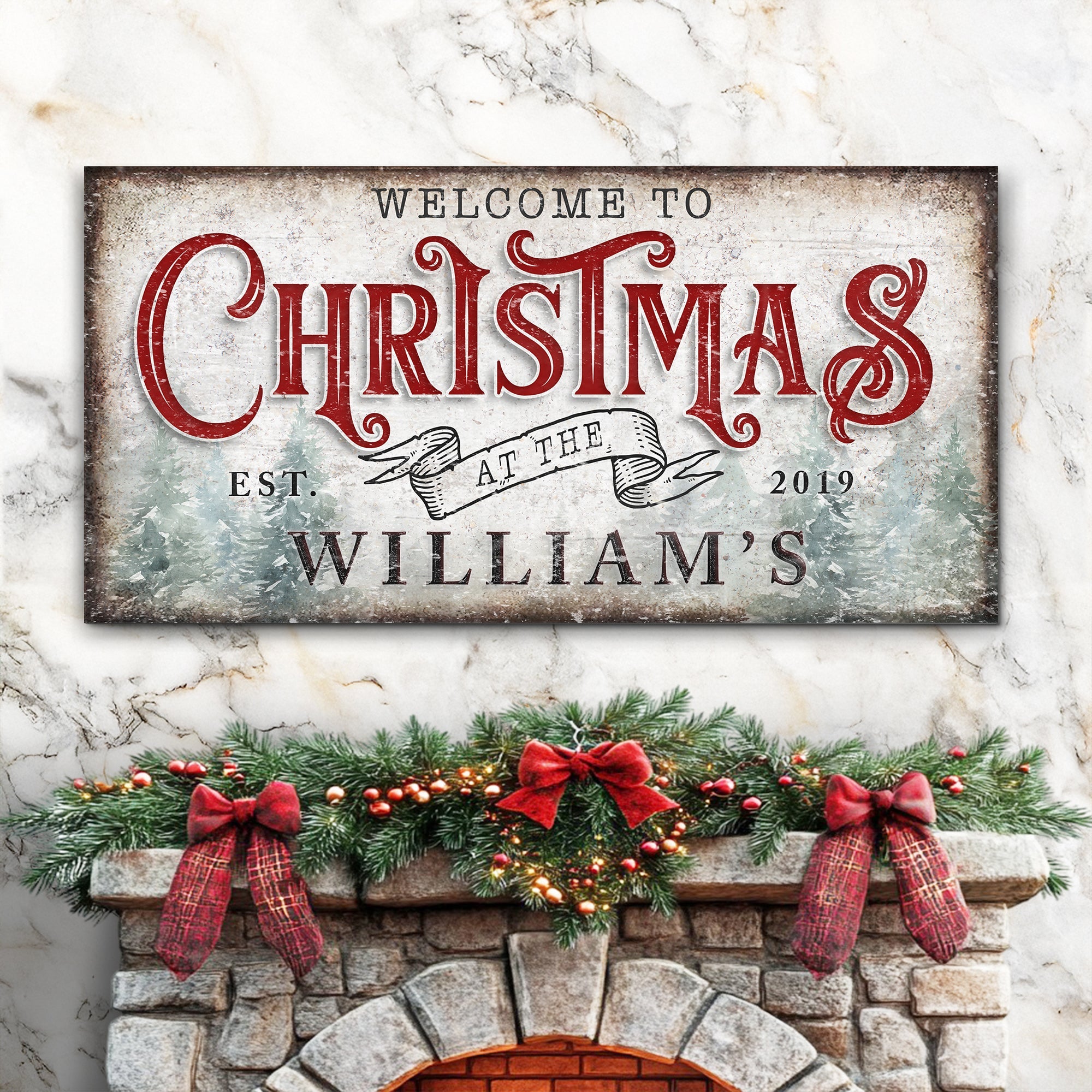 Family Welcome To Christmas Sign IV on sale at MyriadMart