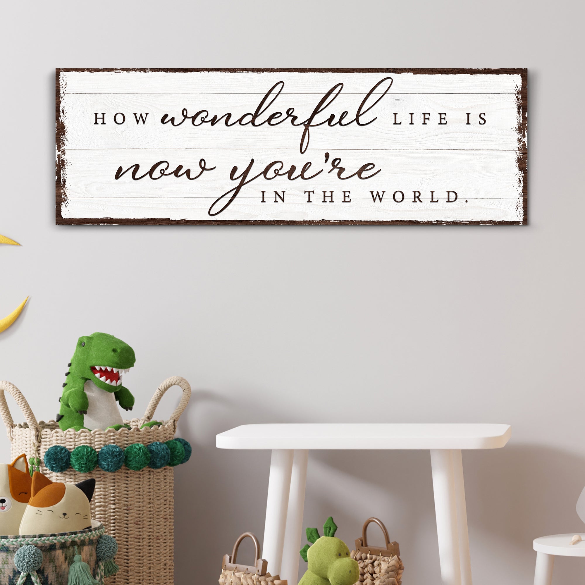 How Wonderful Life Is Now You're In The World Sign IV on sale at MyriadMart