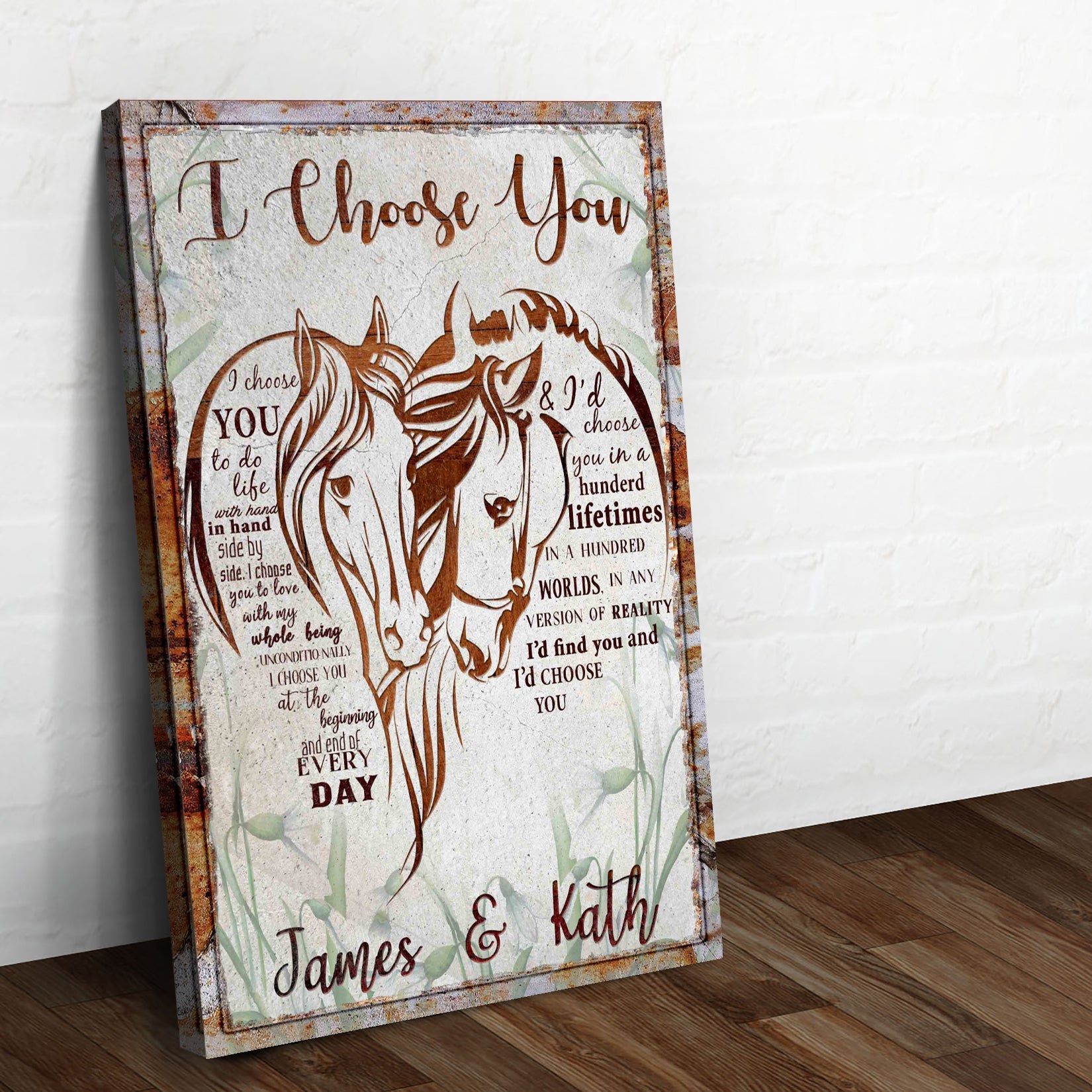 I Choose You Couple Horse Sign on sale at MyriadMart