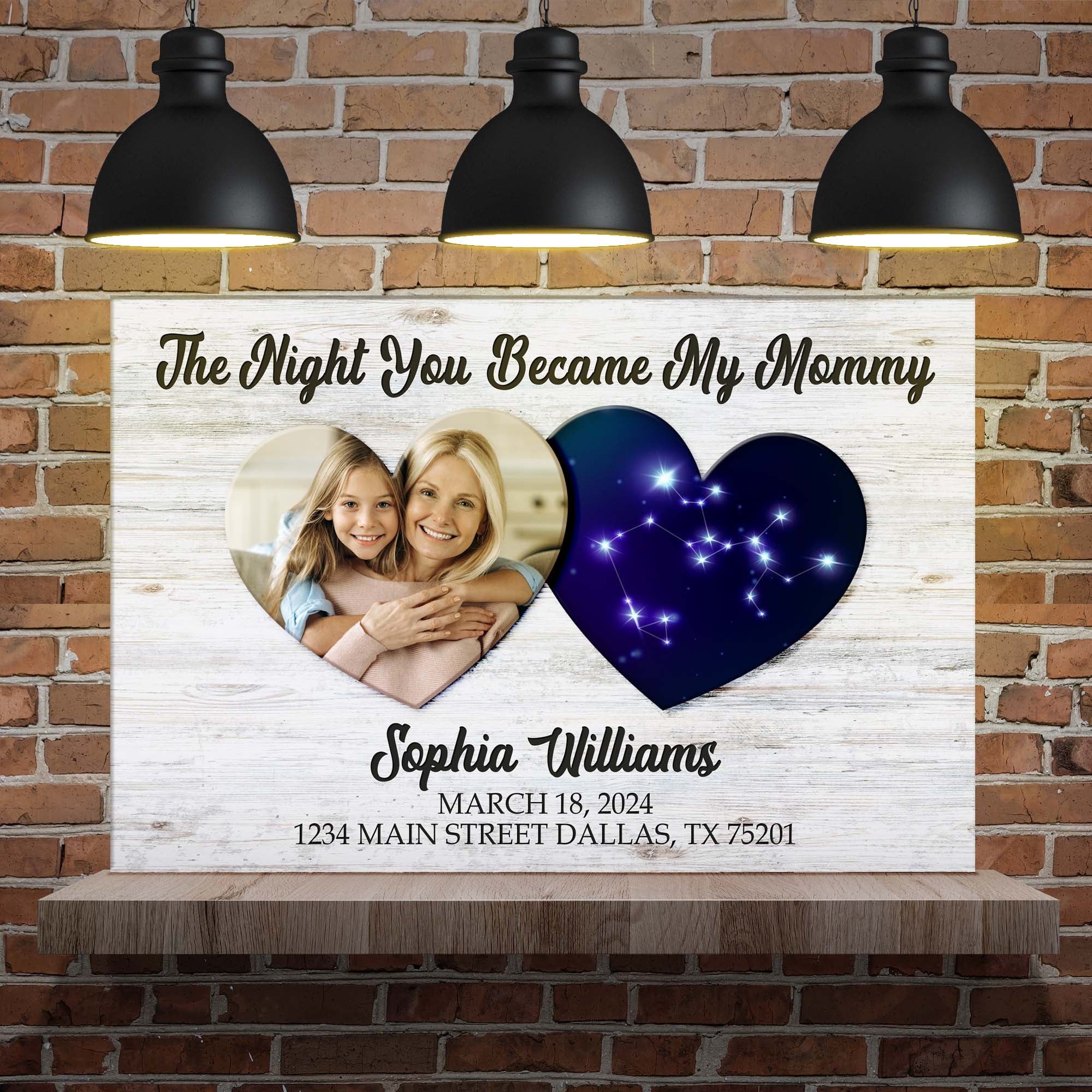 Mother's Day Sign The Night You Became My Mommy on sale at MyriadMart
