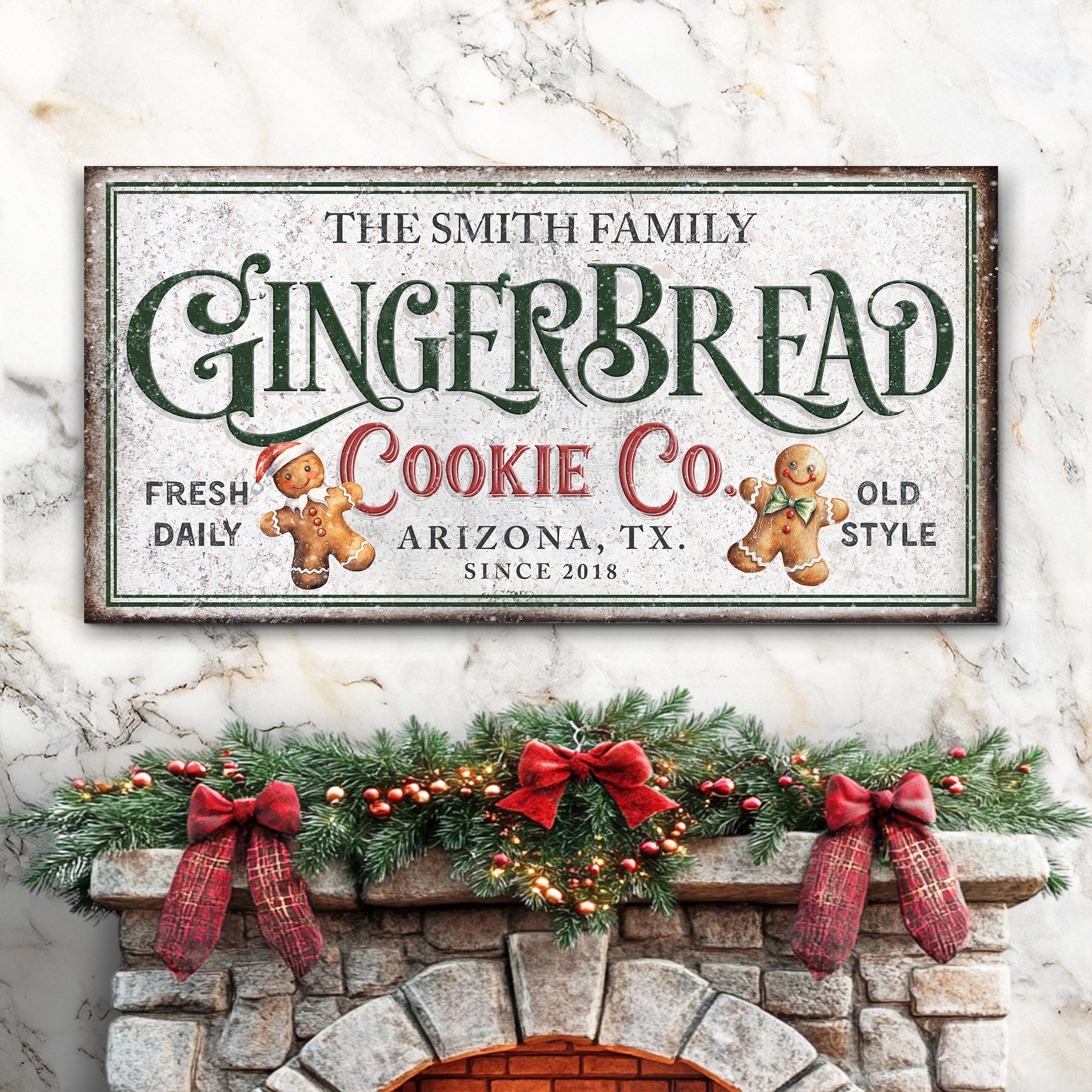 Family Gingerbread Bakery Christmas Sign II on sale at MyriadMart