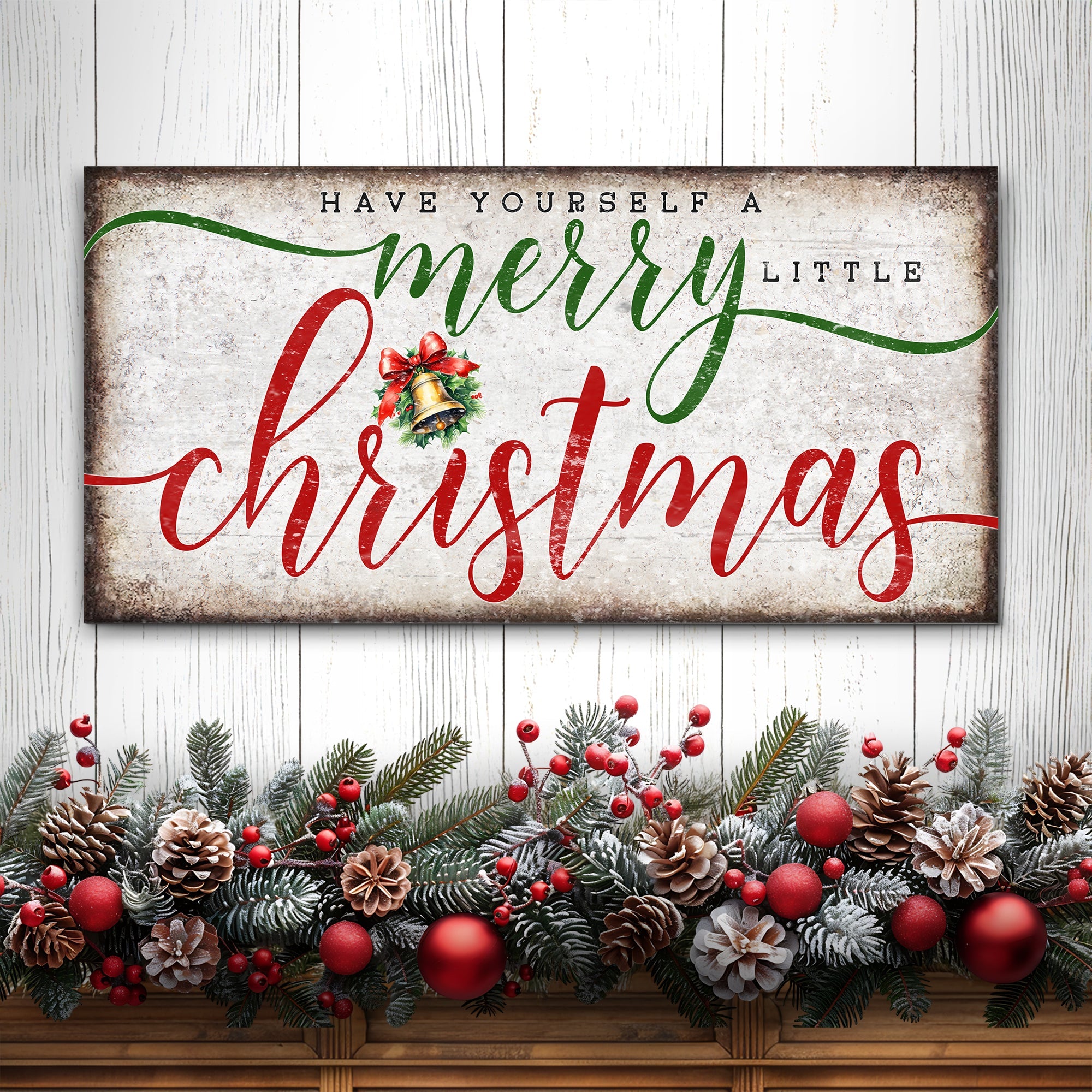 Have Yourself A Merry Little Christmas Sign XII on sale at MyriadMart