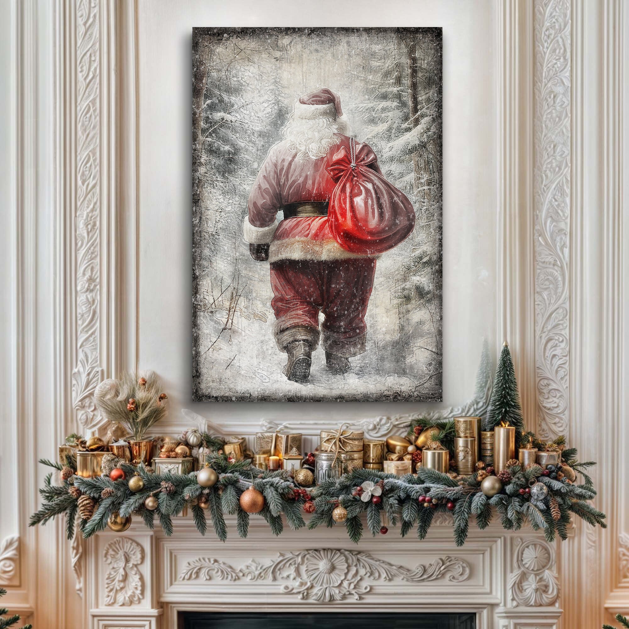 Vintage Christmas Santa Claus Wall Art III on sale at MyriadMart