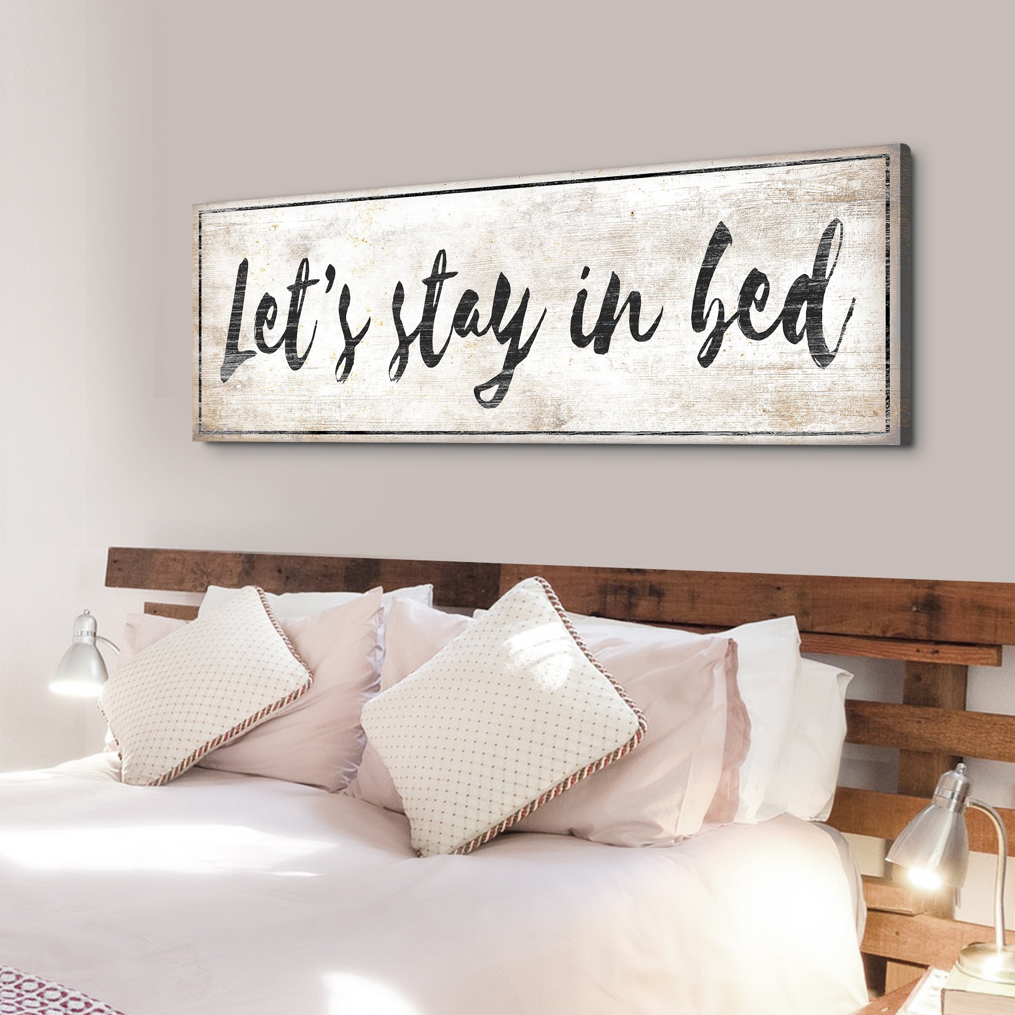 Let's Stay in Bed Bedroom Sign IV on sale at MyriadMart