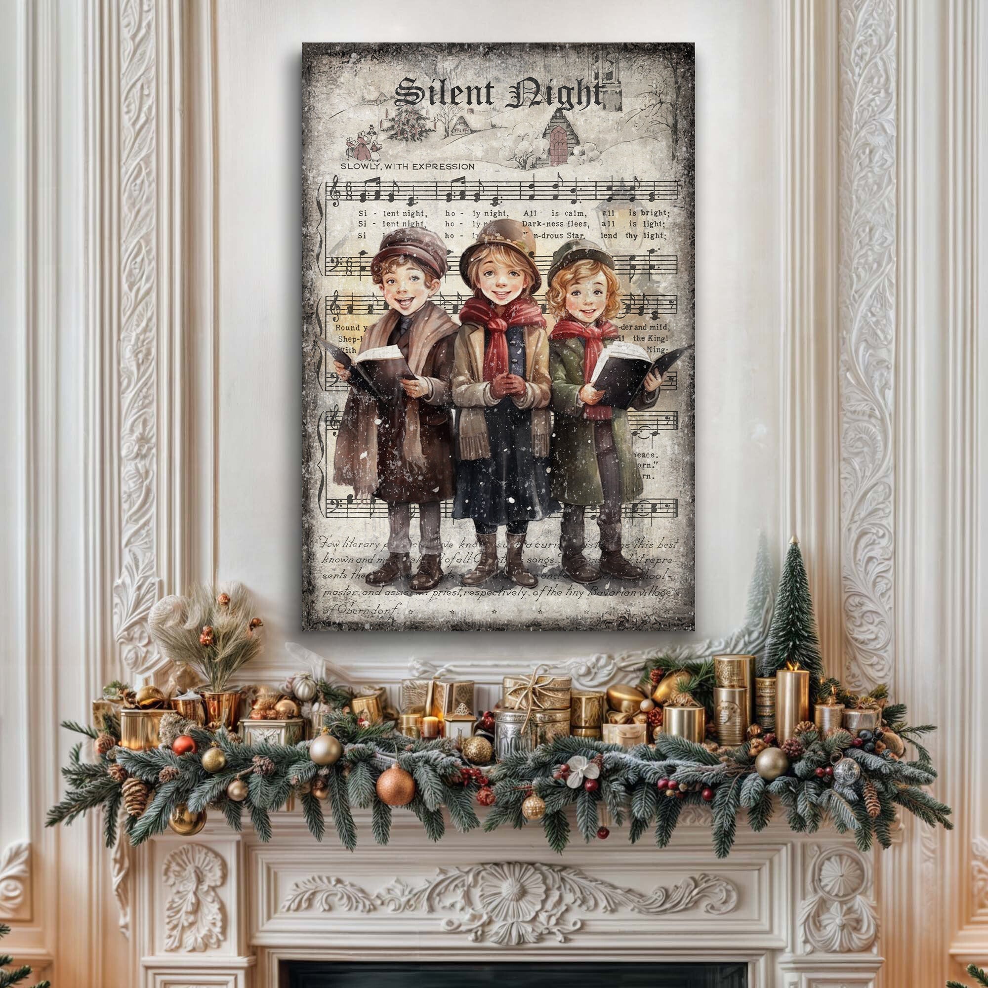 Vintage Christmas Carolers Wall Art III on sale at MyriadMart