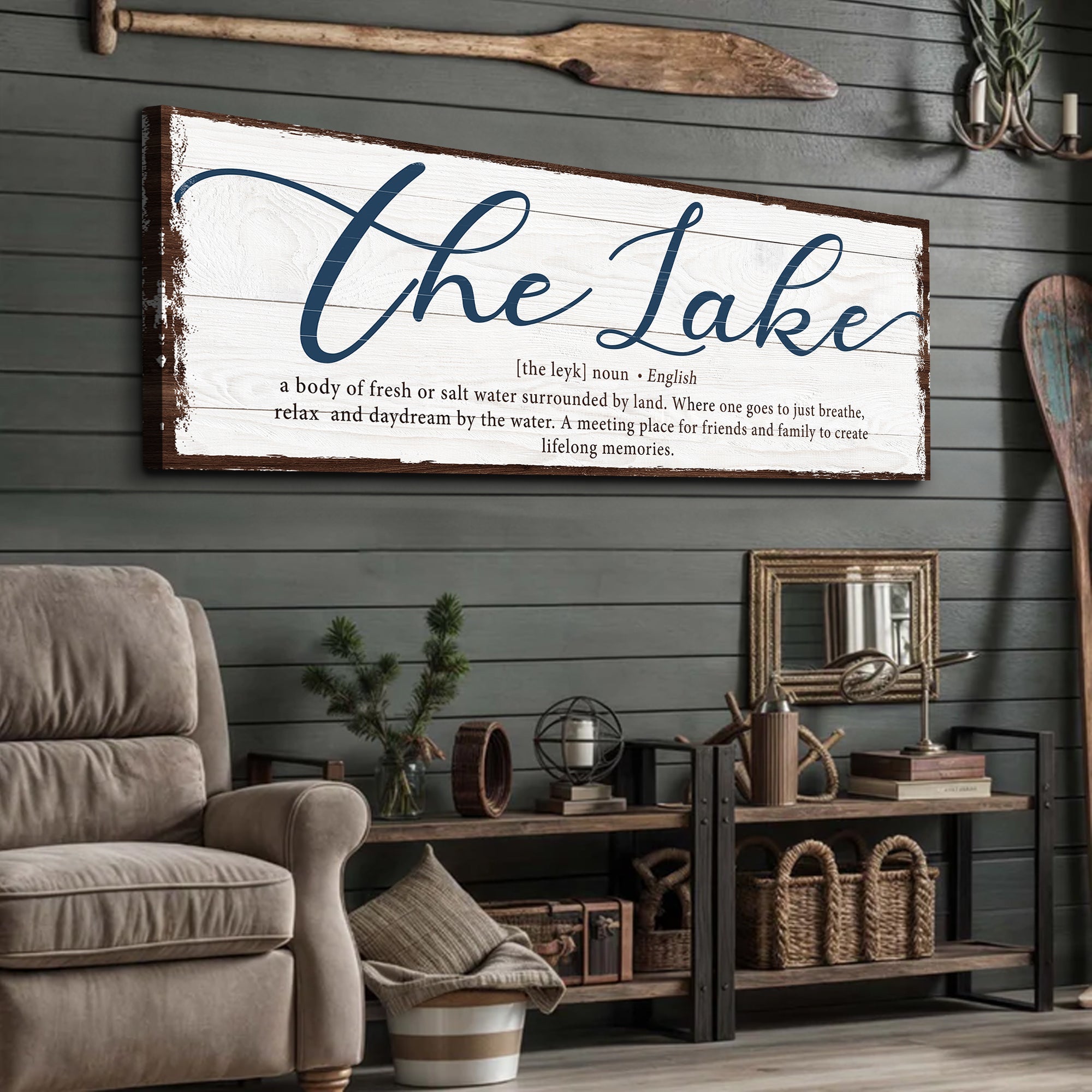 The Definition Of Lake Sign on sale at MyriadMart