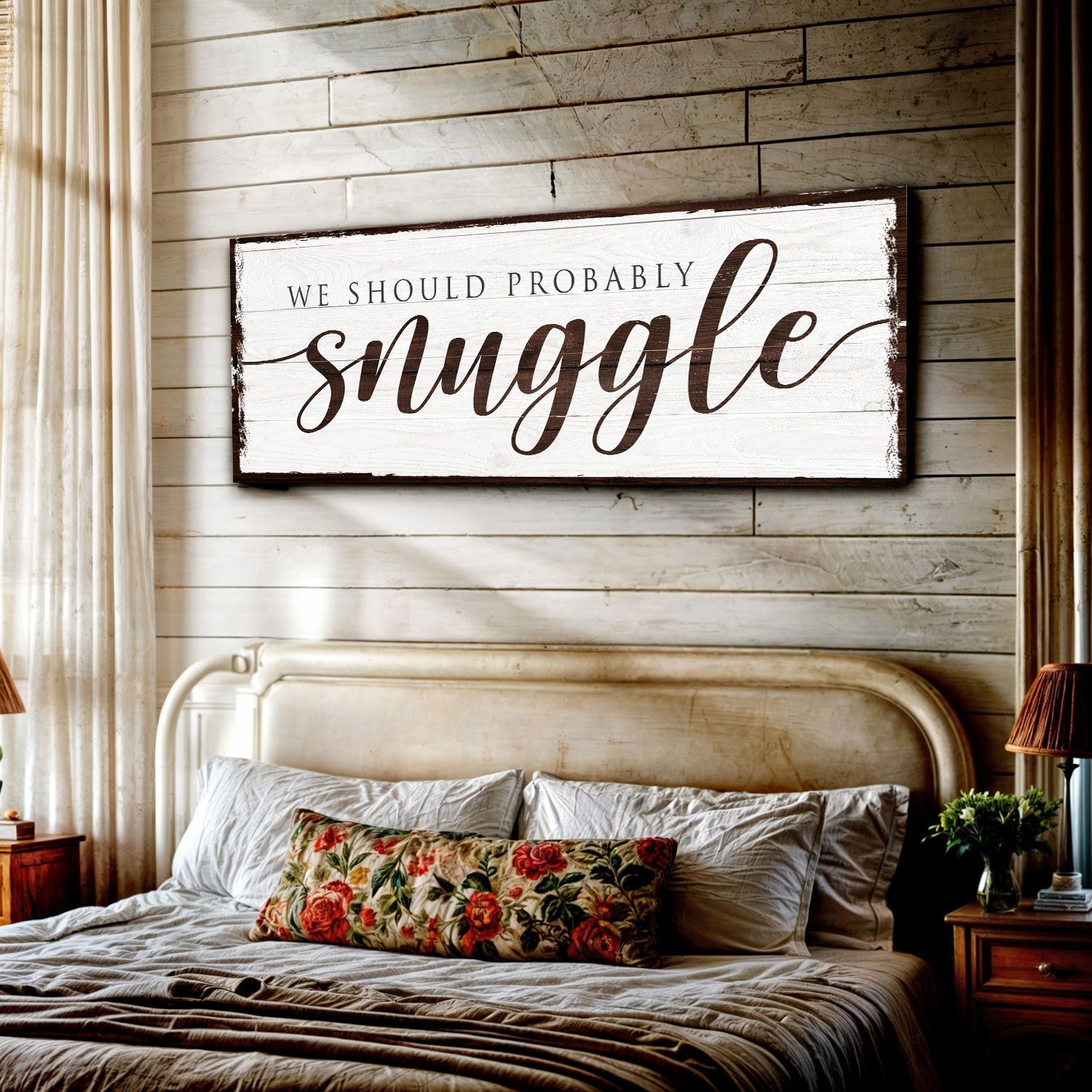 We Should Probably Snuggle Sign on sale at MyriadMart