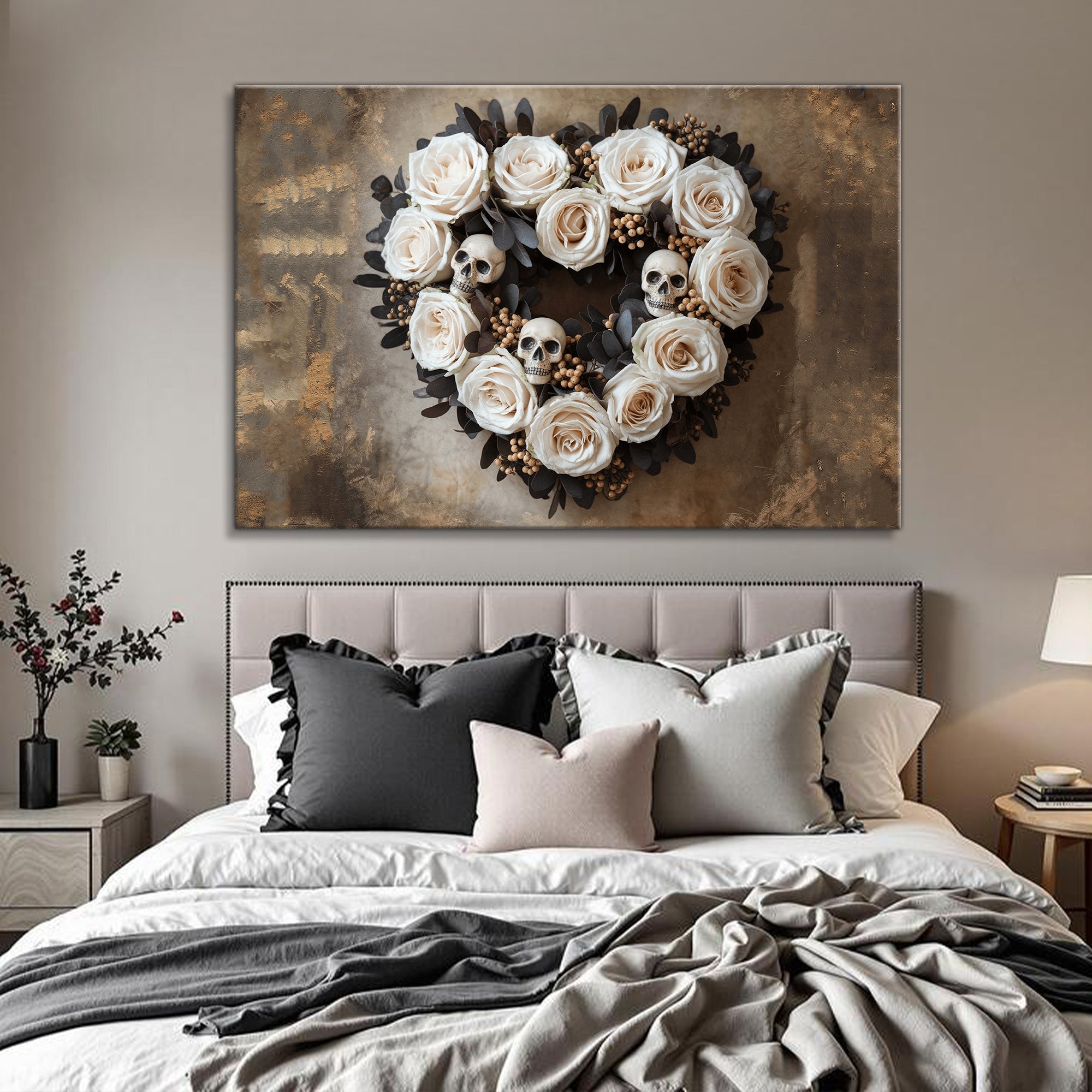 Skull and Flowers Wall Art IV on sale at MyriadMart