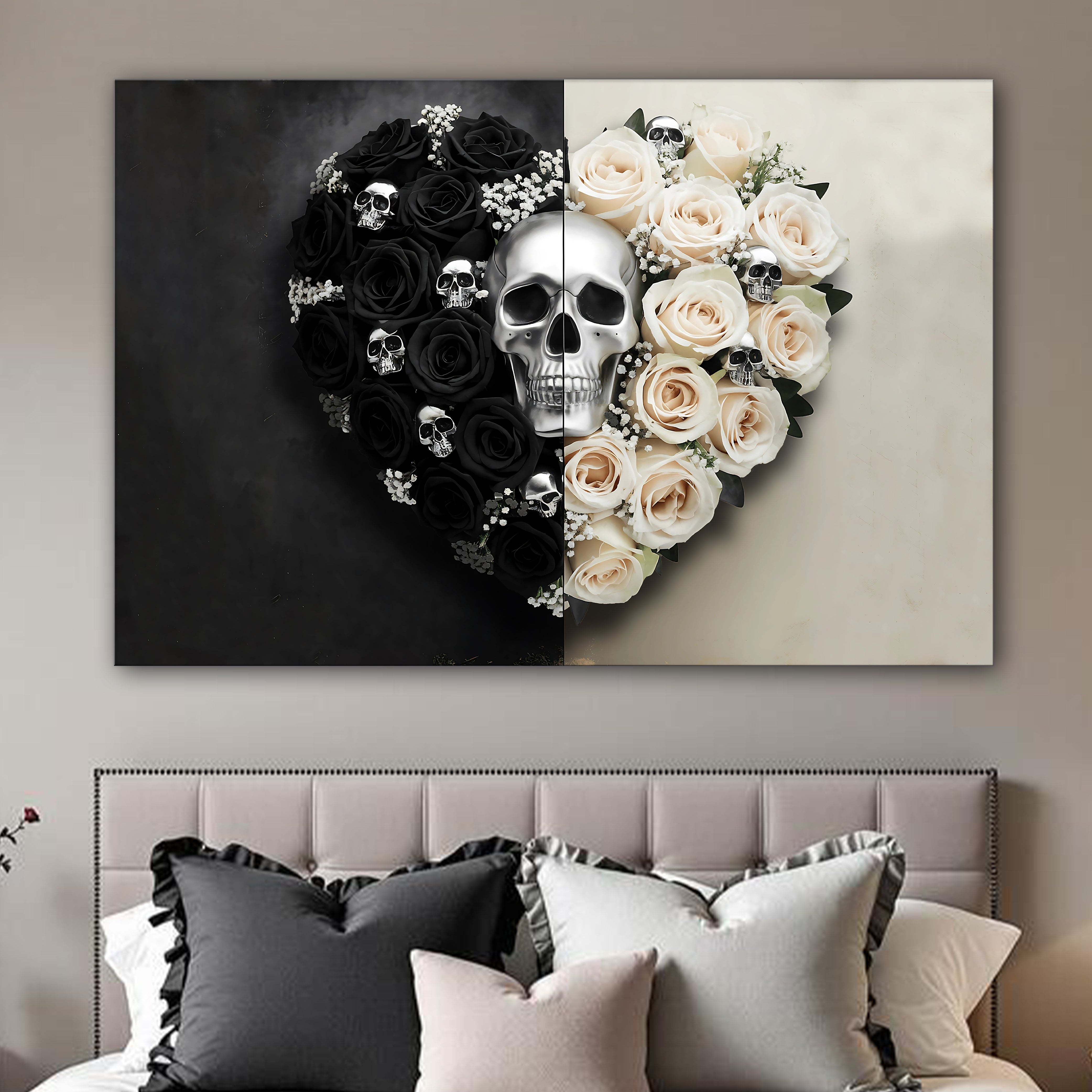 Skull and Flowers Wall Art XII on sale at MyriadMart