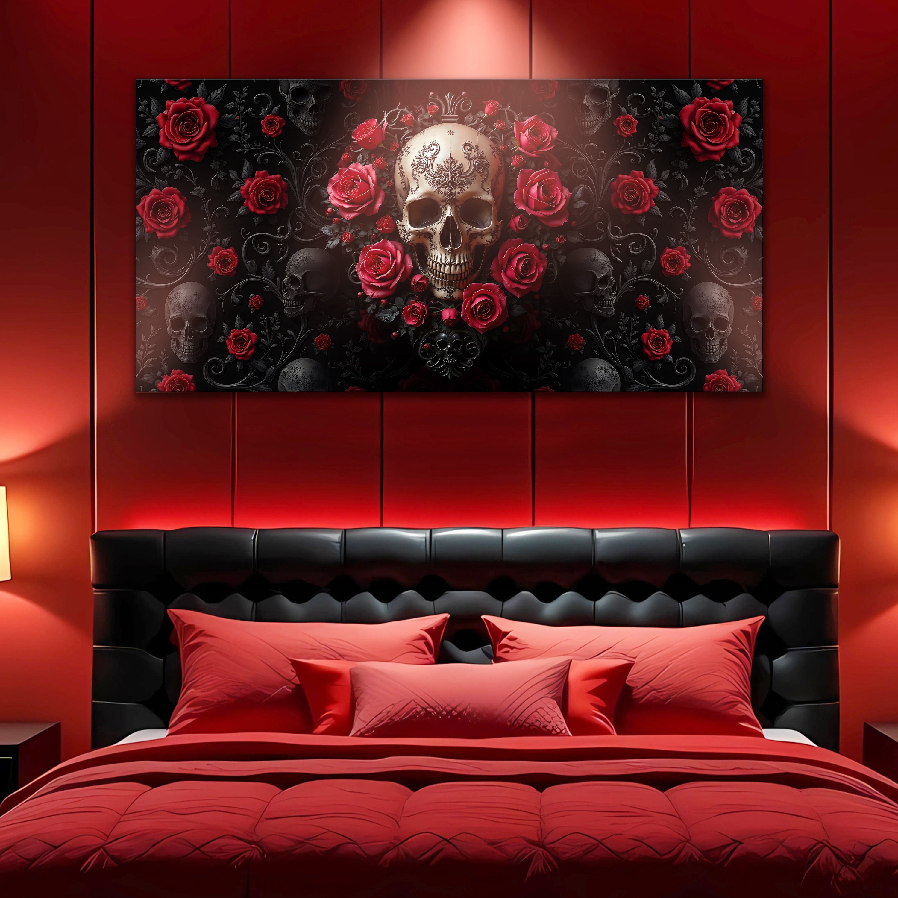 3D Rose and Skull Wall Art III on sale at MyriadMart