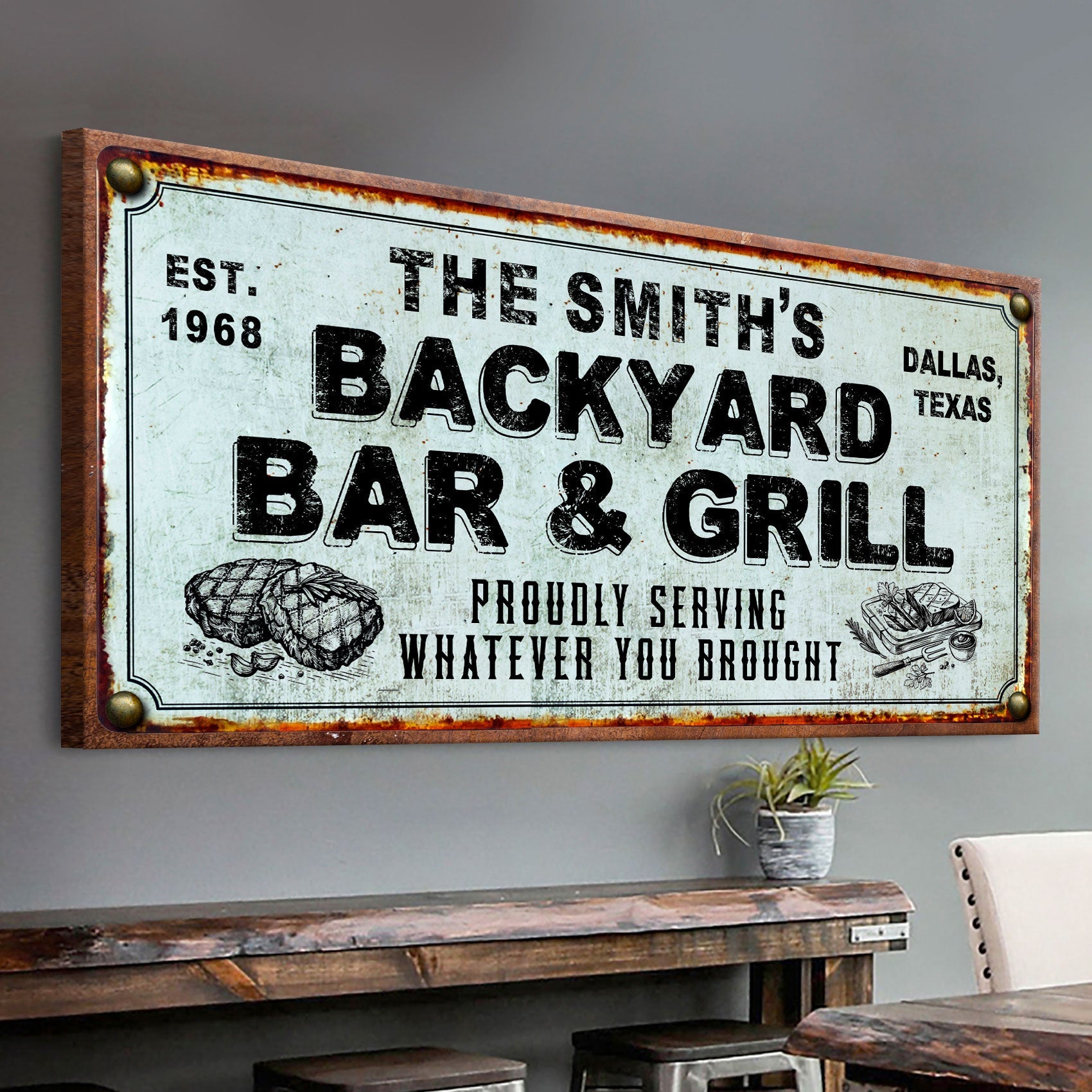 Backyard Bar & Grill Sign XXIV on sale at MyriadMart