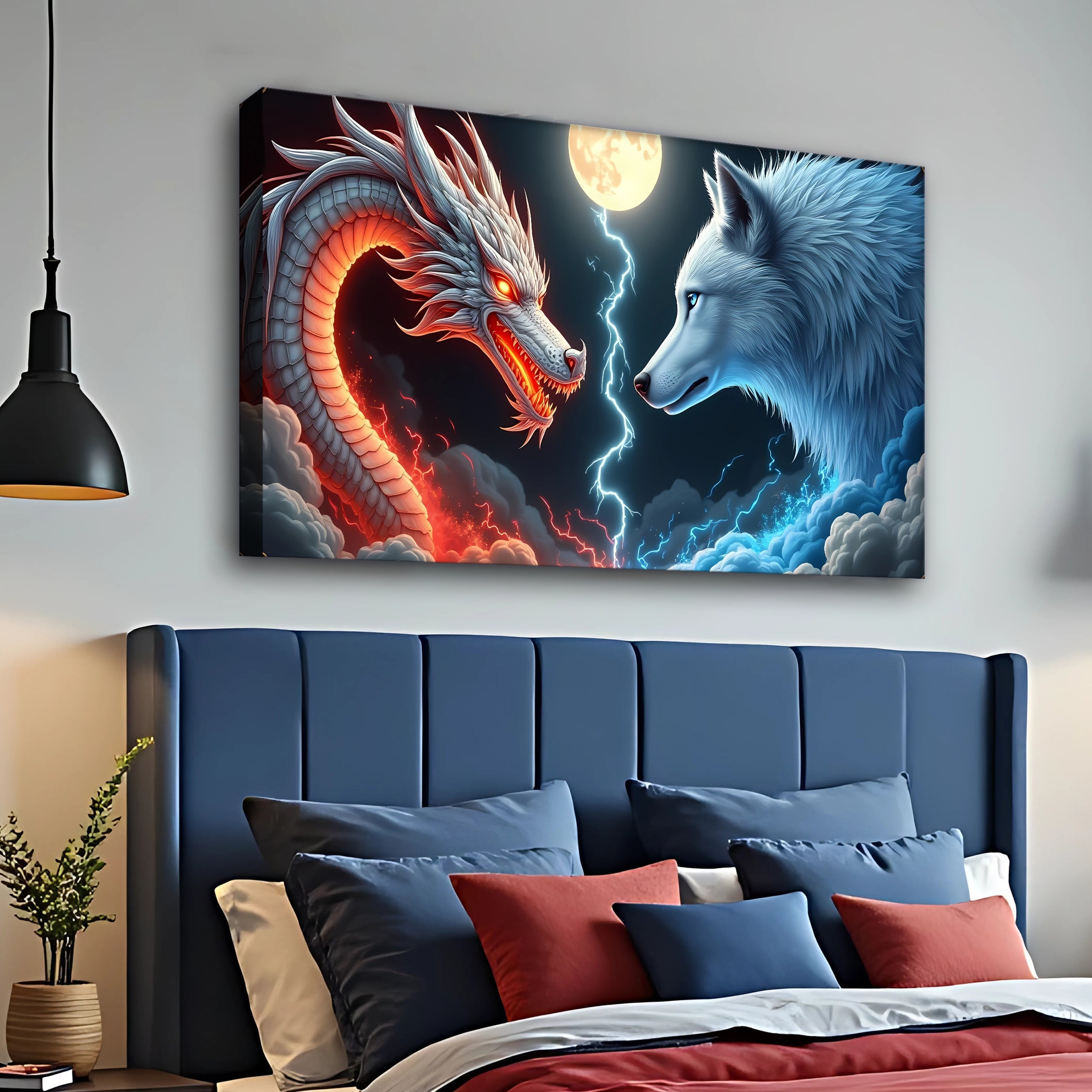 3D Dragon and Wolf Wall Art III on sale at MyriadMart