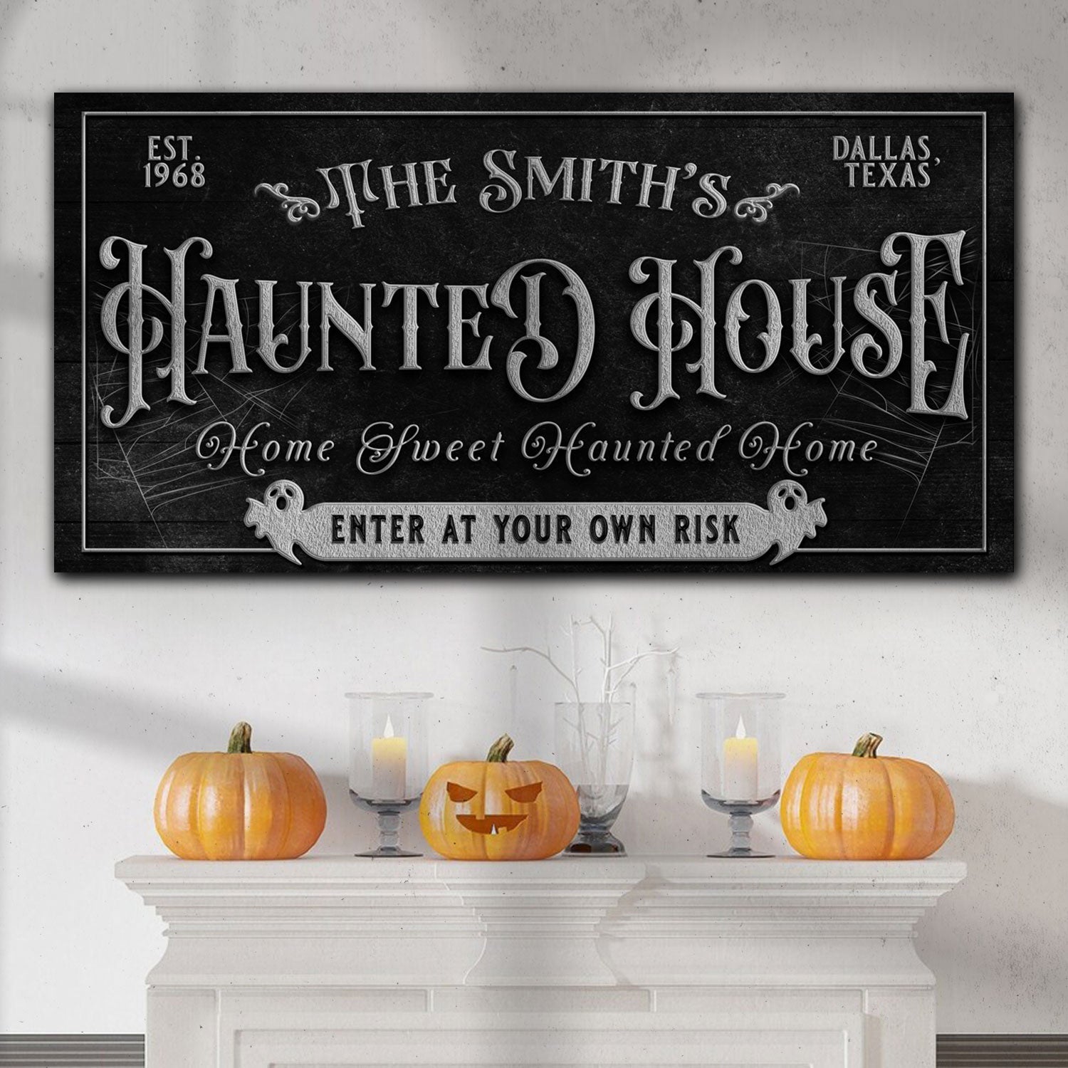 Personalized Haunted House Sign II on sale at MyriadMart