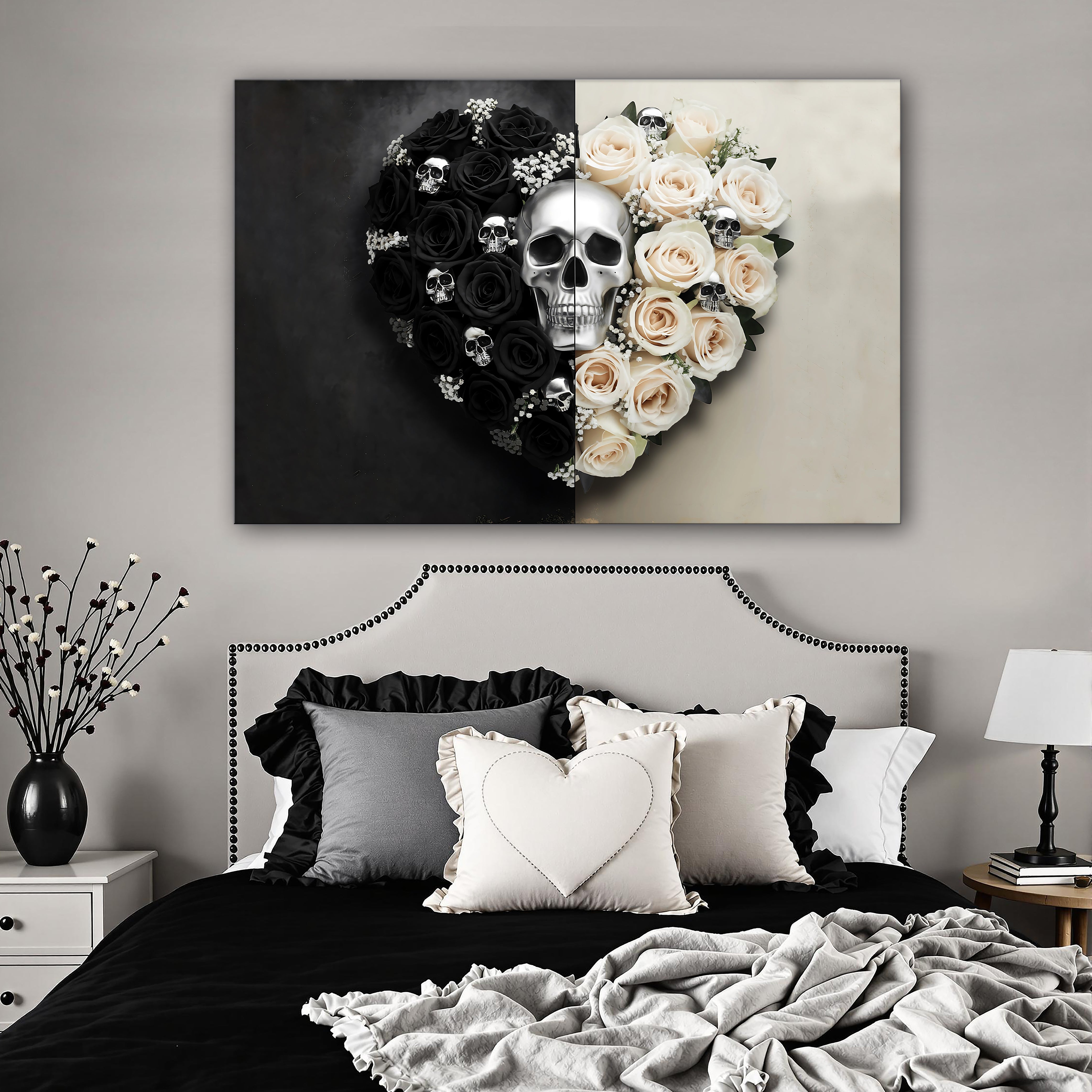 Skull and Flowers Wall Art XII on sale at MyriadMart