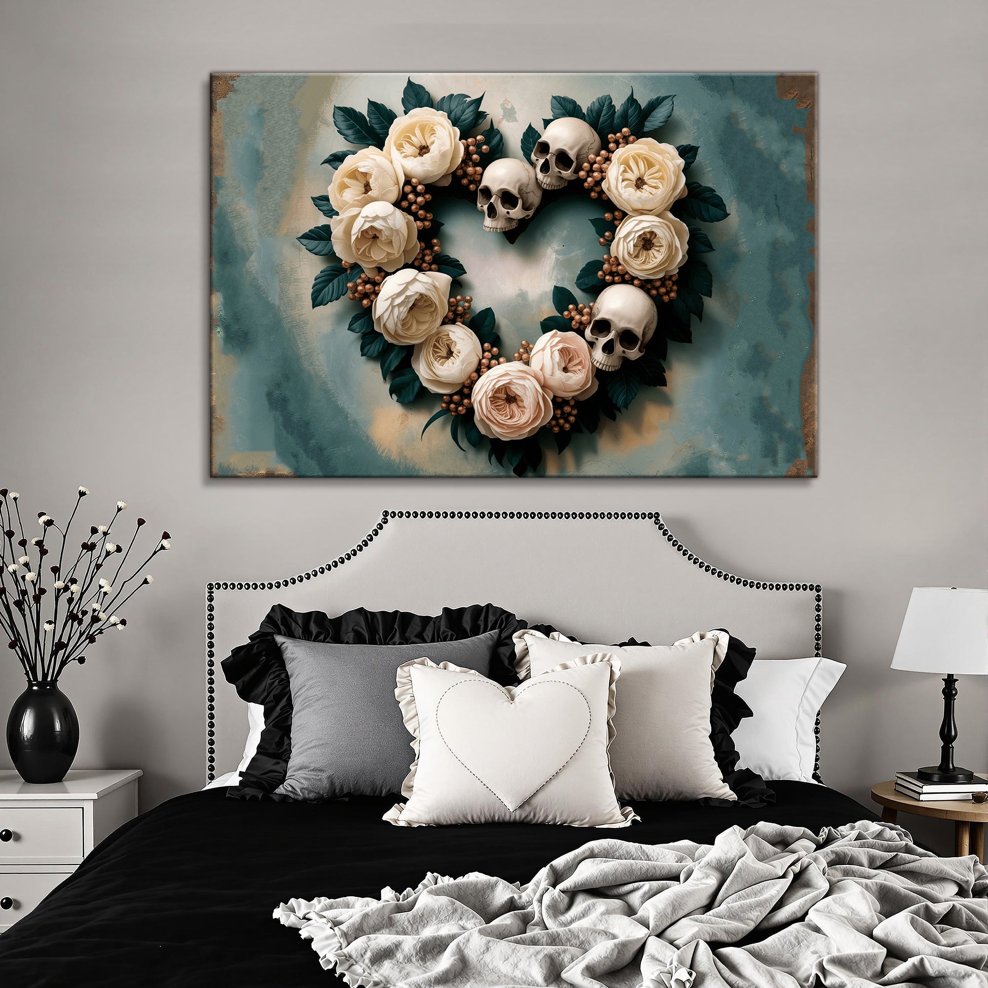Skull and Flowers Wall Art III on sale at MyriadMart