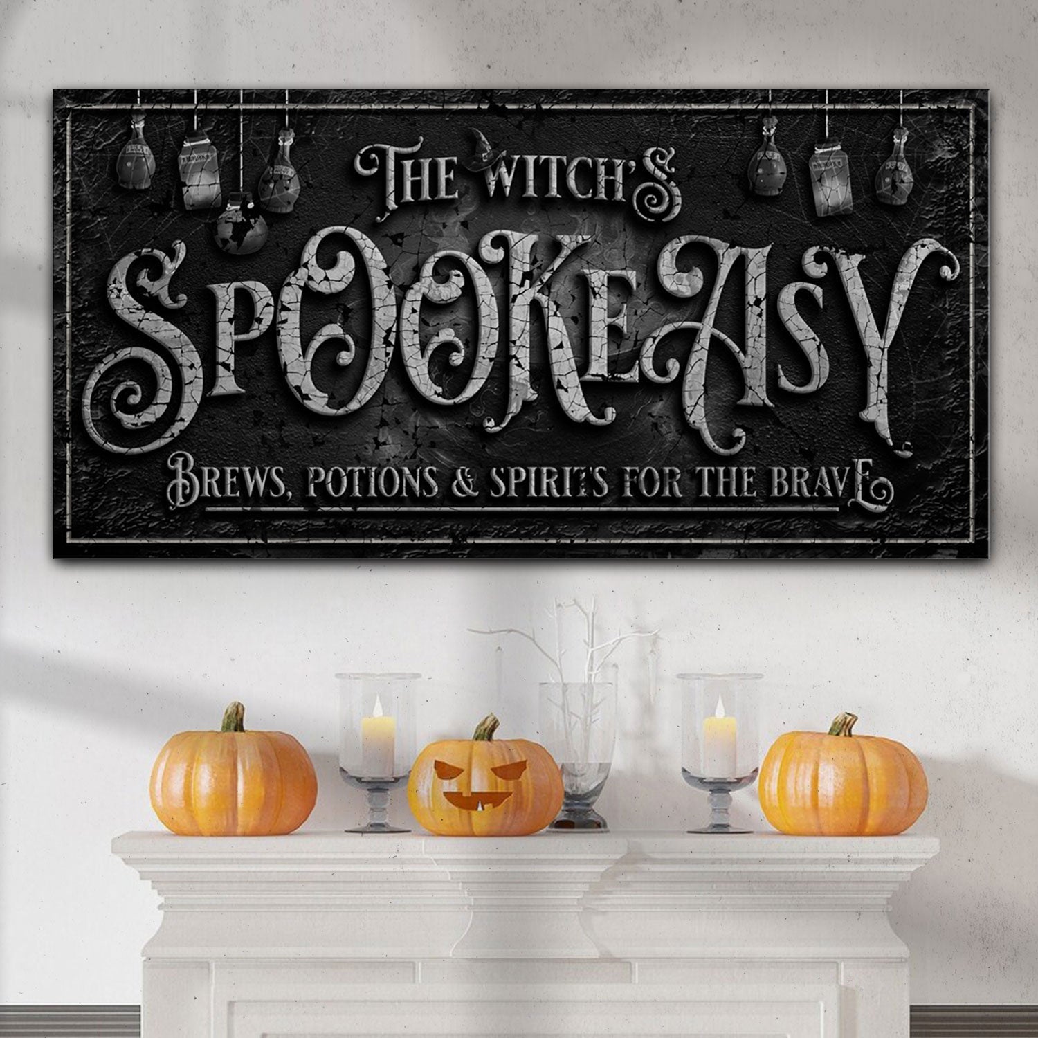 The Witch's Speakeasy Bar Halloween Sign on sale at MyriadMart