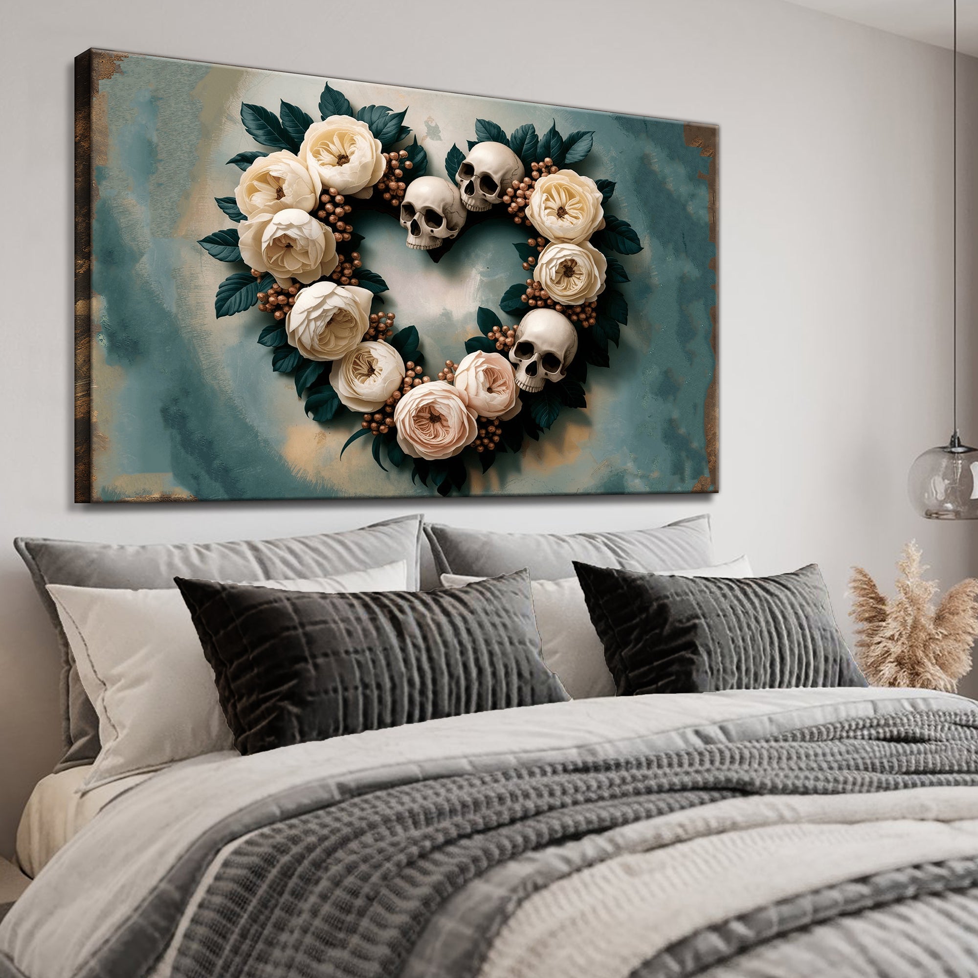 Skull and Flowers Wall Art III on sale at MyriadMart