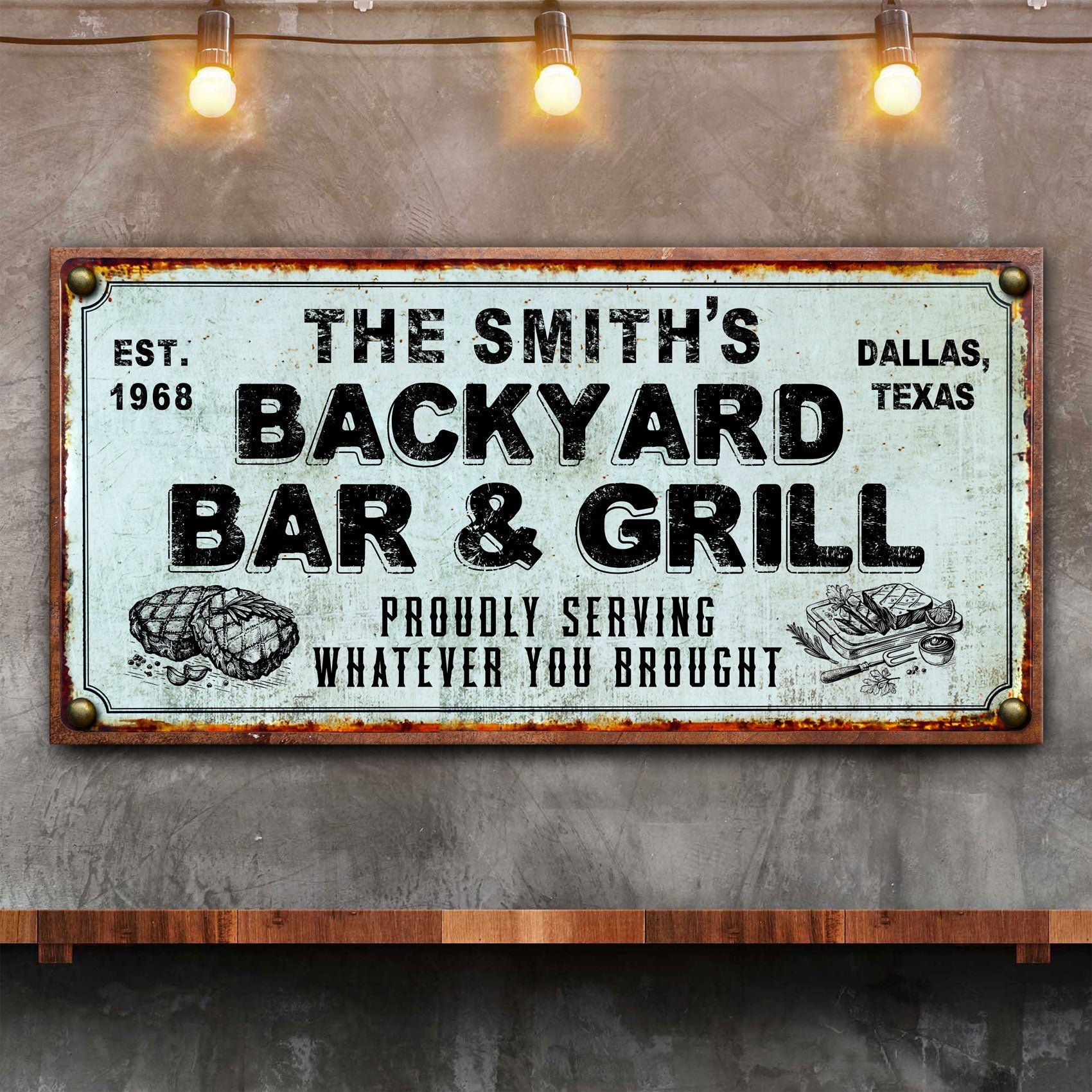 Backyard Bar & Grill Sign XXIV on sale at MyriadMart