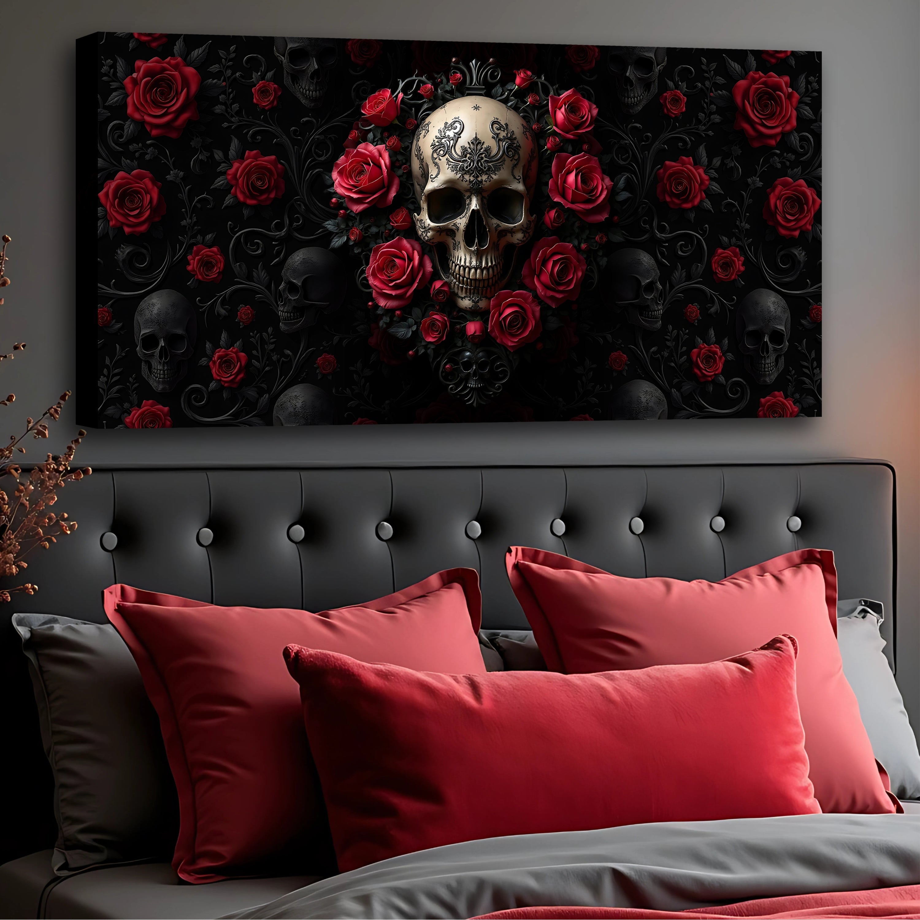 3D Rose and Skull Wall Art III on sale at MyriadMart