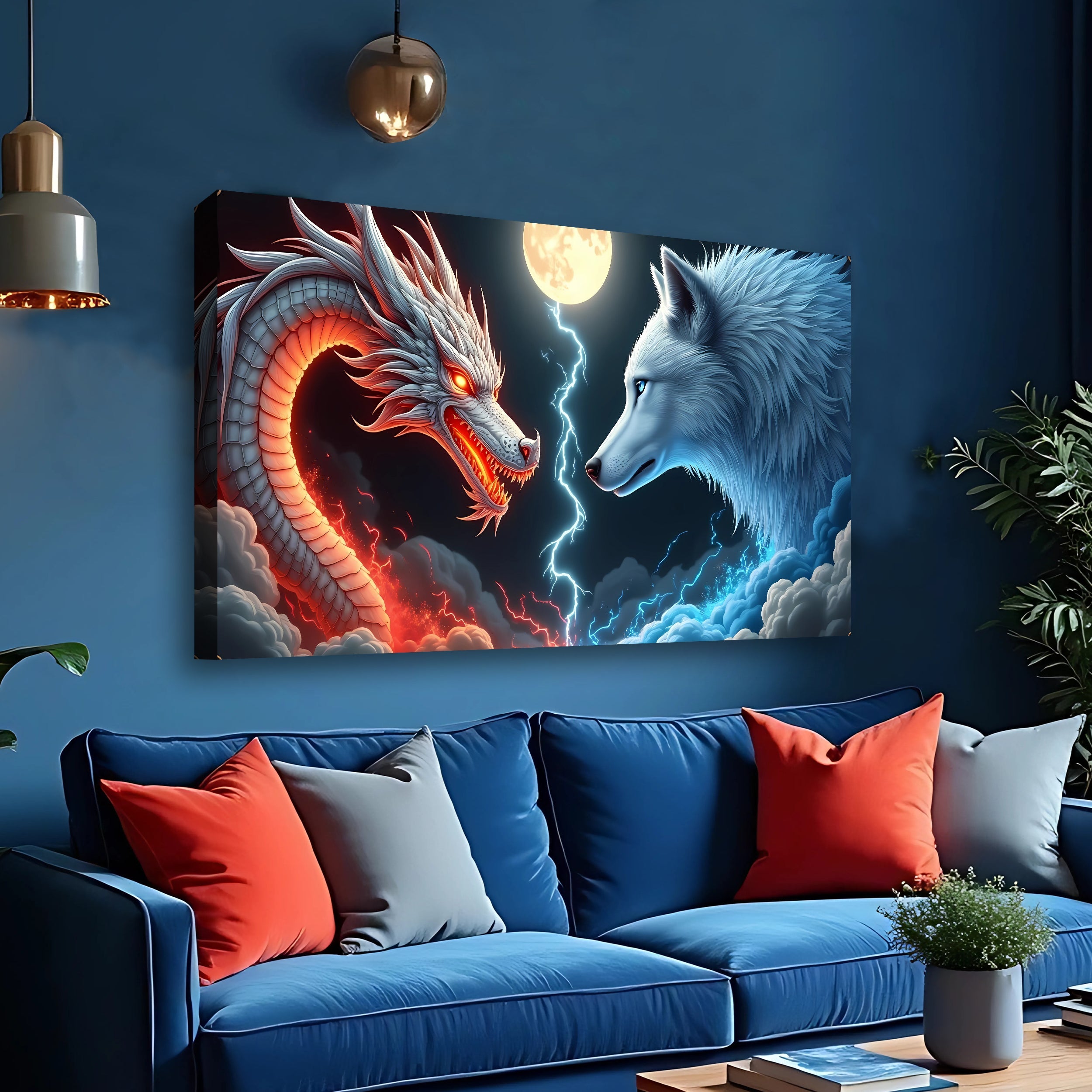 3D Dragon and Wolf Wall Art III on sale at MyriadMart